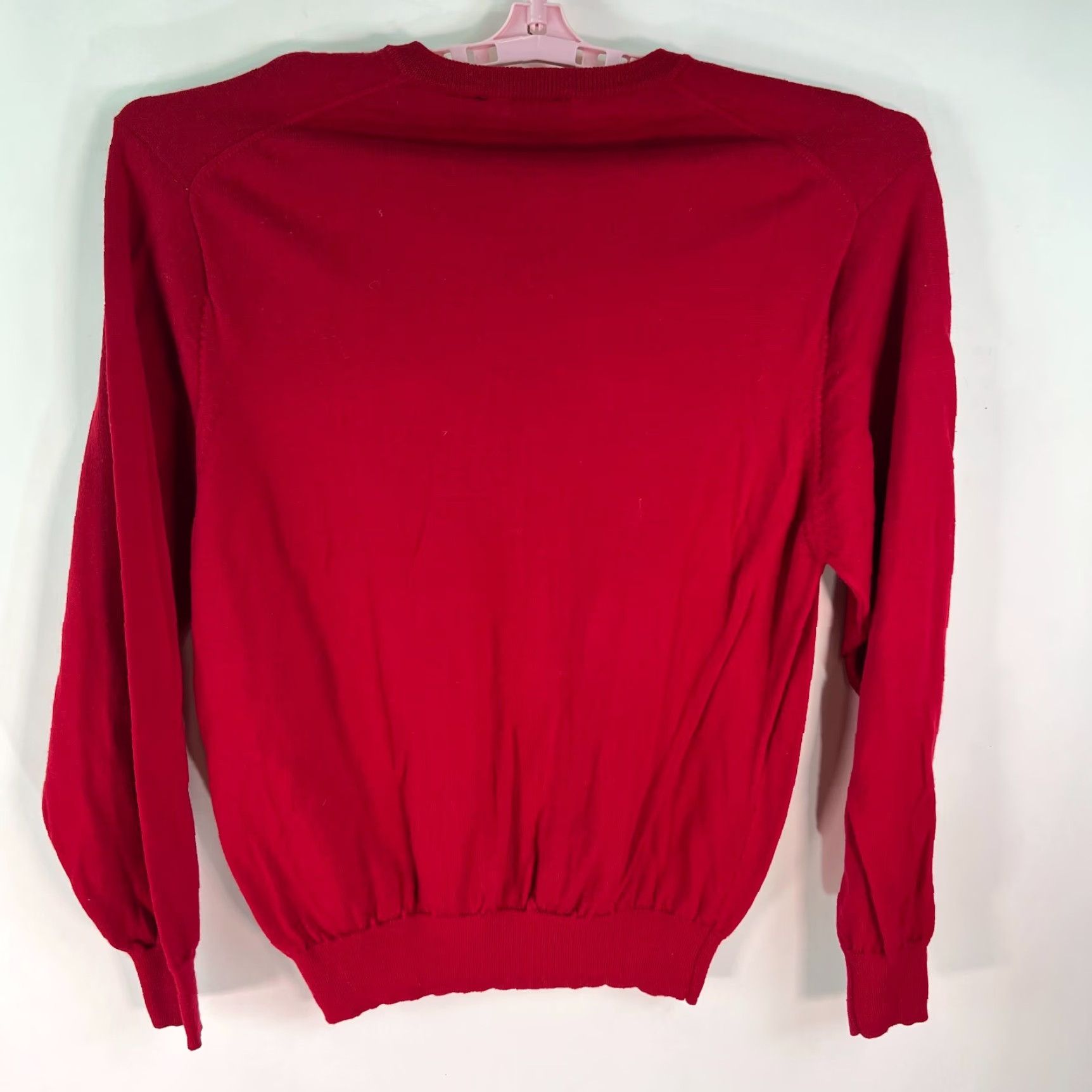 Jos. A. Bank Jos A. Bank Signature Collection Sweater Mens Red Merino Wool Pullover XL V-Neck 100% Wool Casual Classic Knit Pullover Mens XL Red Size US XL / EU 56 / 4 - 2 Thumbnail
