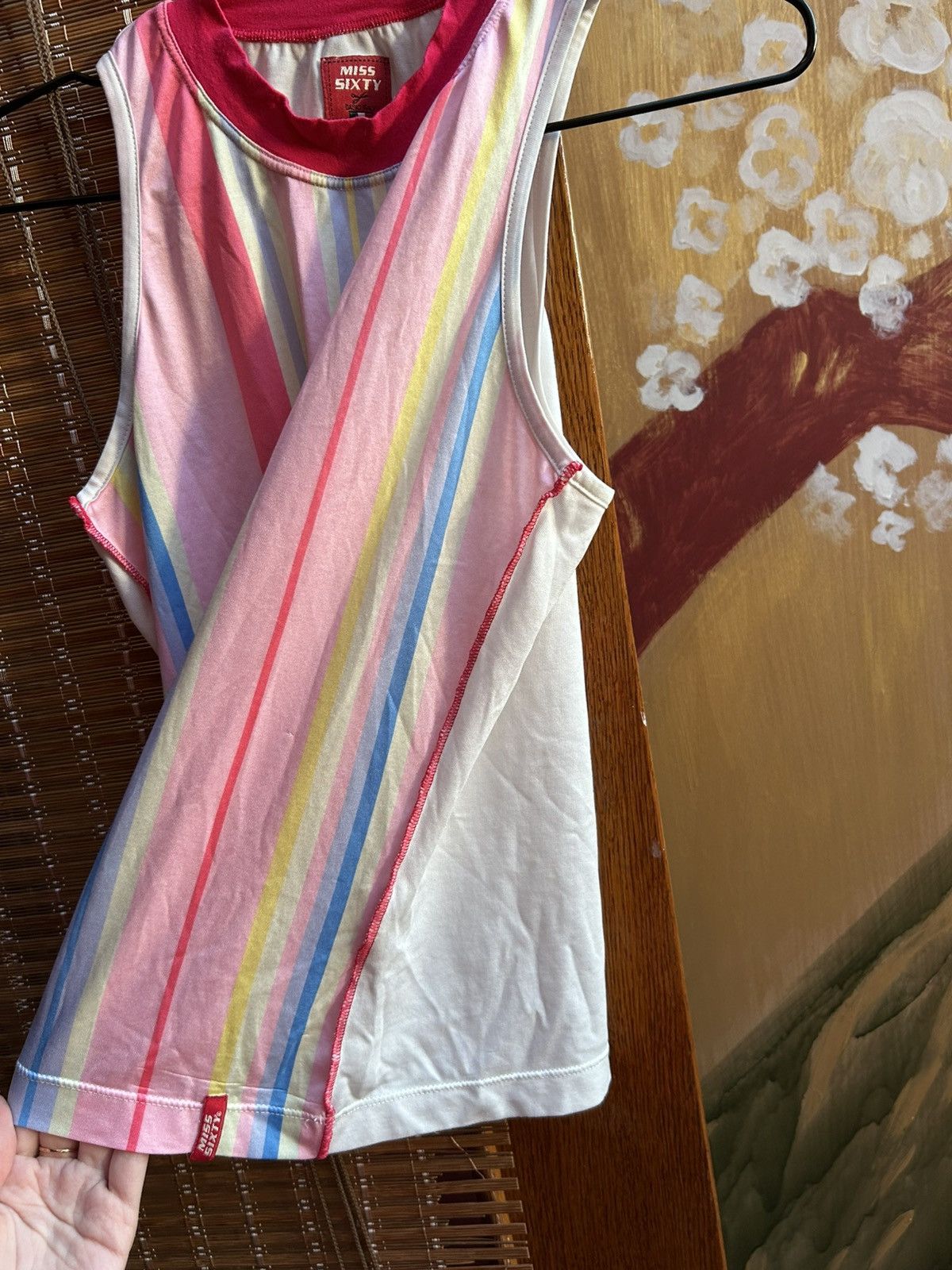 Miss Sixty Y2K Miss Sixty Y2K Striped Sleeveless Tank Top Womens Small Size S / US 4 / IT 40 - 4 Thumbnail
