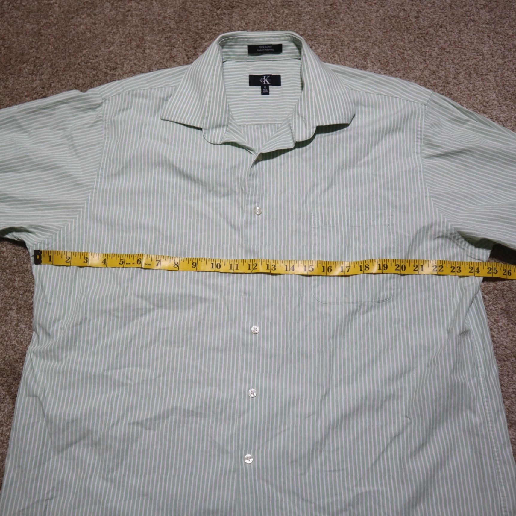 Calvin Klein VINTAGE Calvin Klein Shirt Long Sleeve Button Up Adult Men's Size 17.5 Gray Striped Casual Size US XL / EU 56 / 4 - 4 Thumbnail
