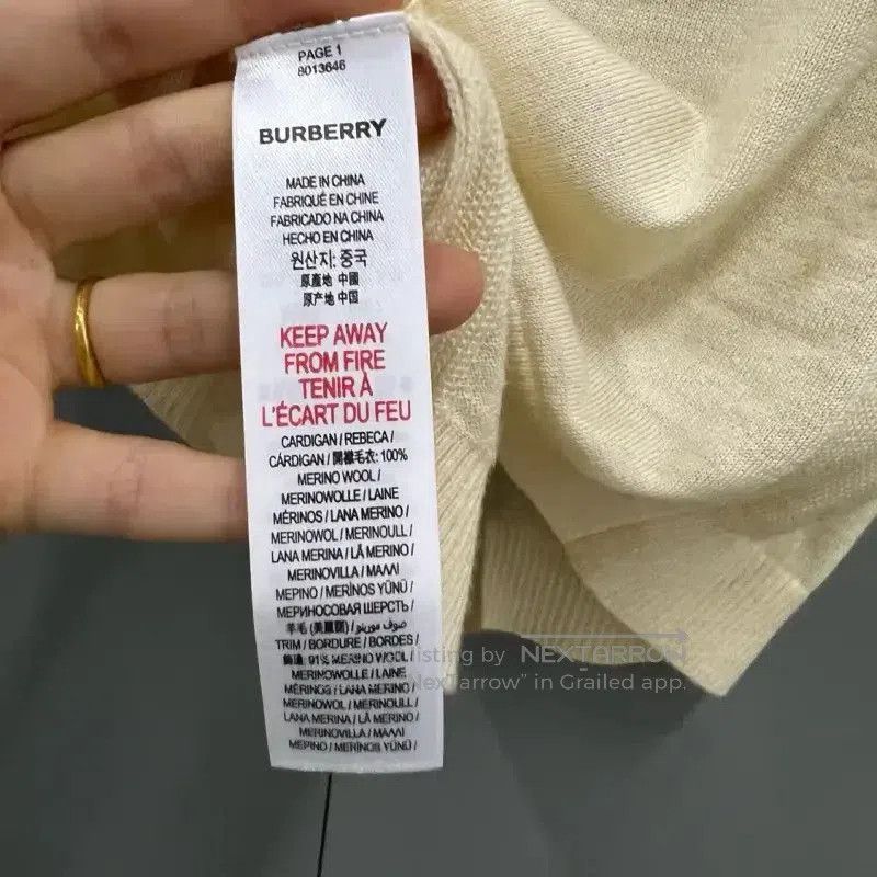 Prada Burberry Ivory Wool Long Sleeve Knitwear. Size XXS / US 00 / IT 34 - 3 Thumbnail