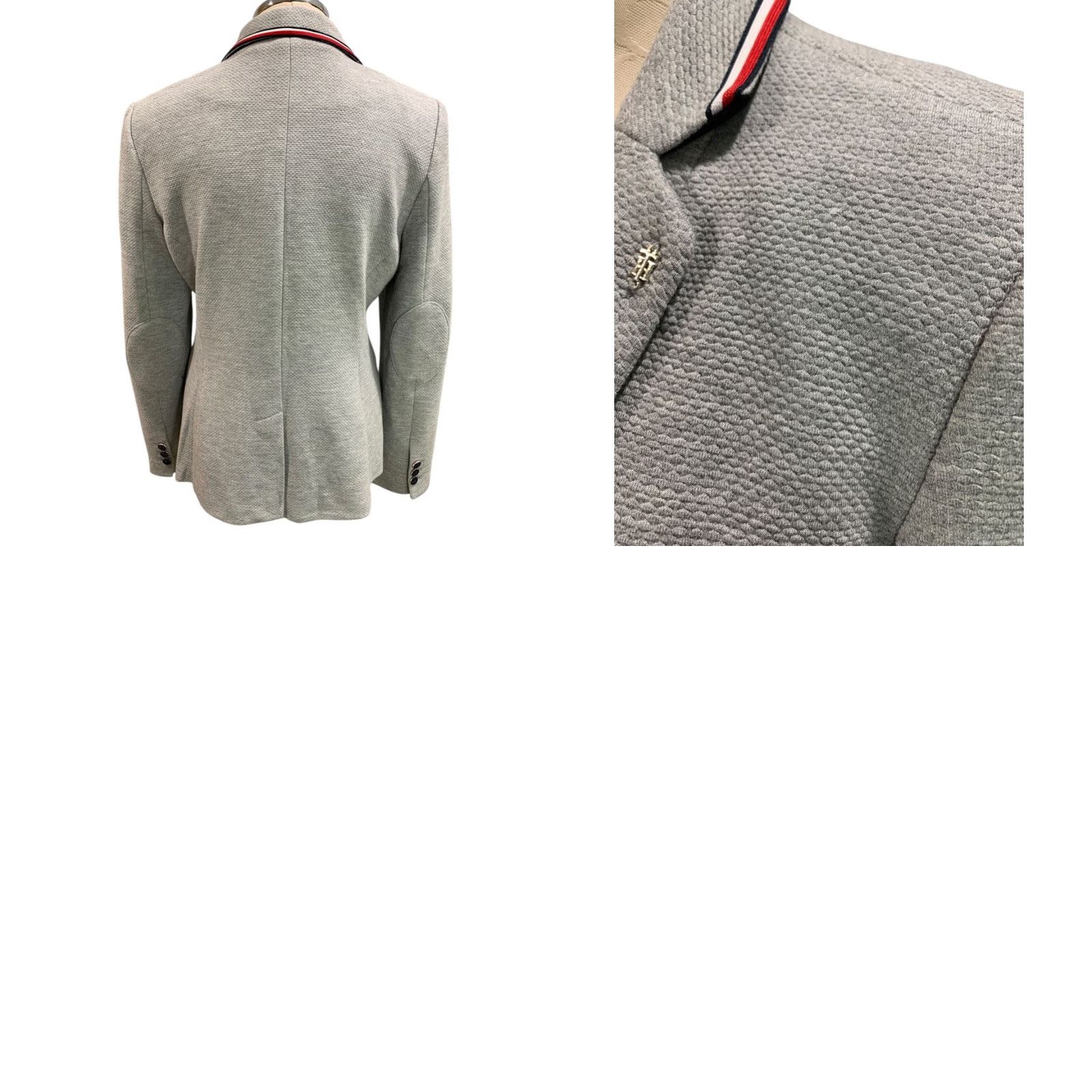 Tommy Hilfiger Tommy Hilfiger Womens Gray Knit Blazer Elbow Patches Size 10 - Blazer, Gray, Knit, Elbow Patches, Tommy Hilfiger, Women Size L / US 10 / IT 46 - 10 Thumbnail