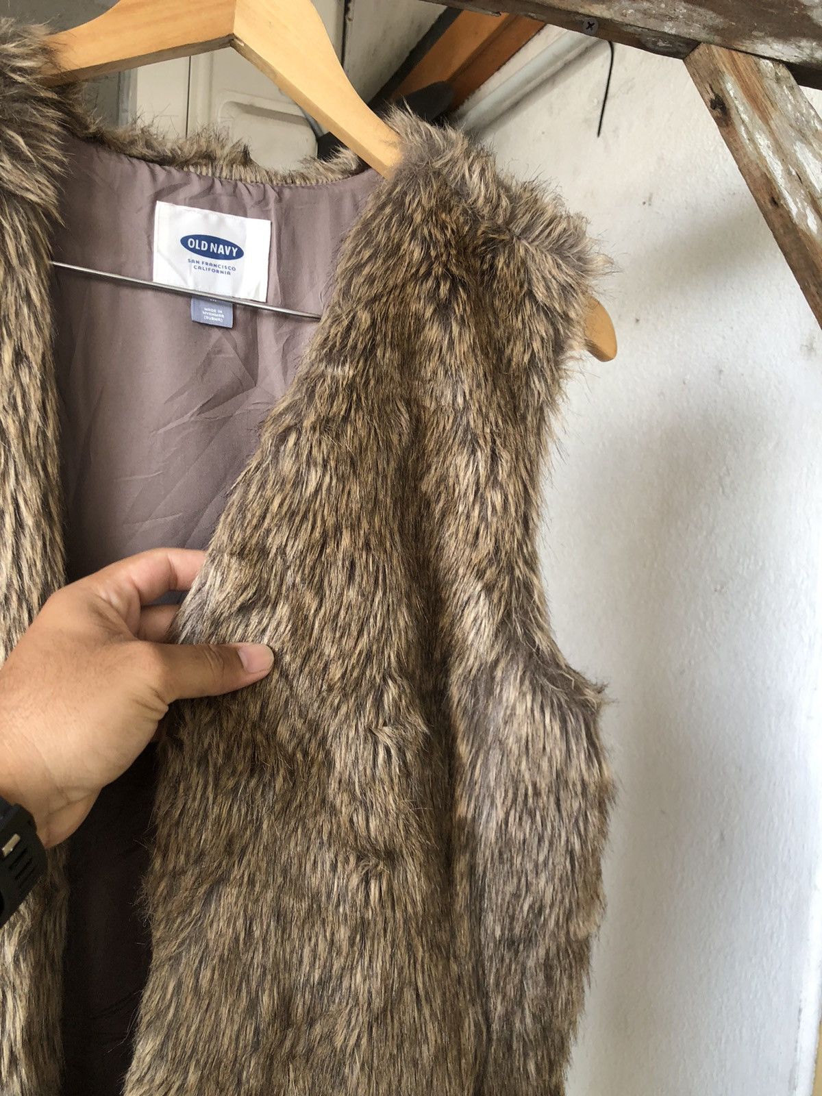 If Six Was Nine Old Navy Faux Fur Punk Vest Brown If Six Was Nine Size US M / EU 48-50 / 2 - 5 Thumbnail