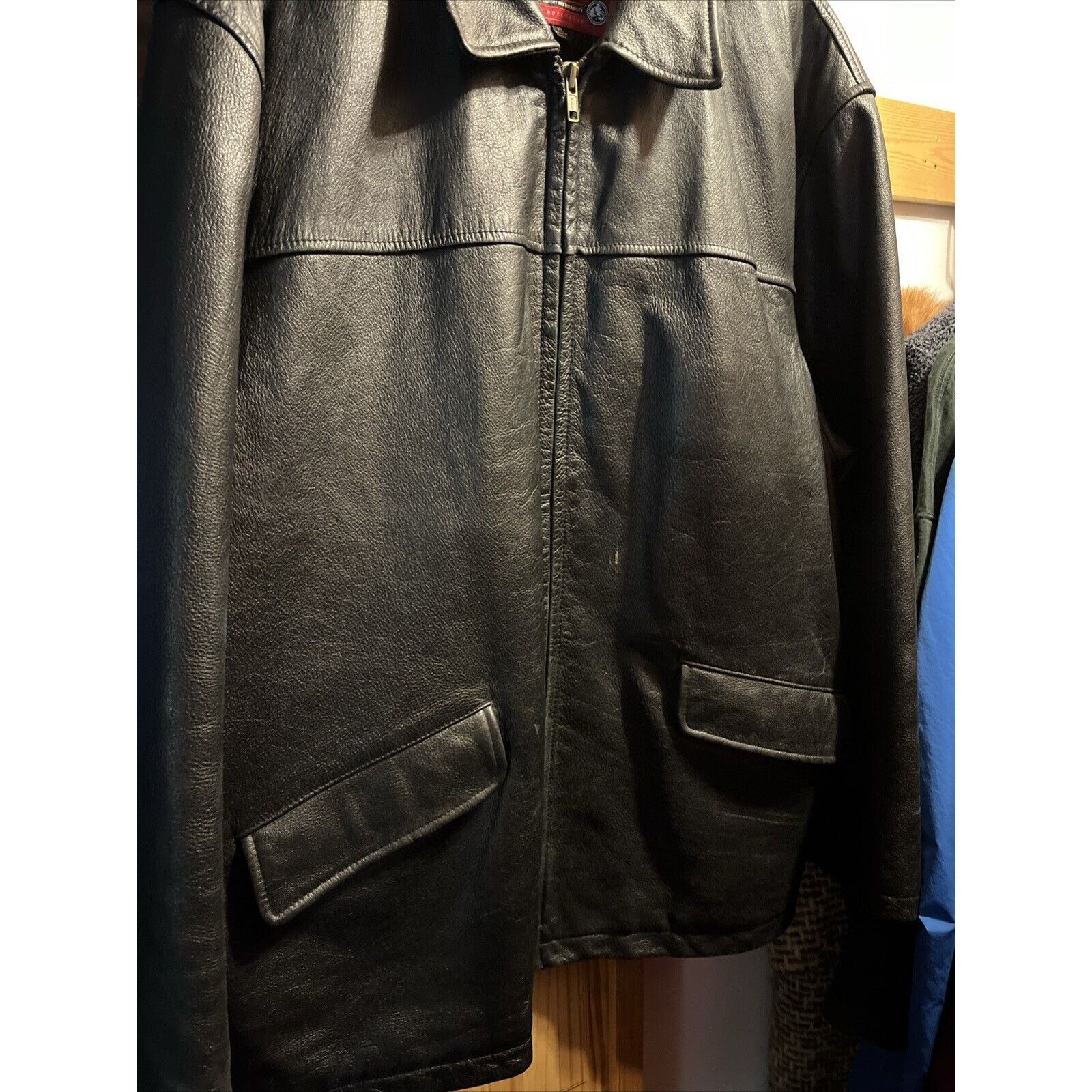 True Grit True Grit Vintage Men’s XL Leather Jacket Black LS Zip Y2K Size US XL / EU 56 / 4 - 9 Thumbnail