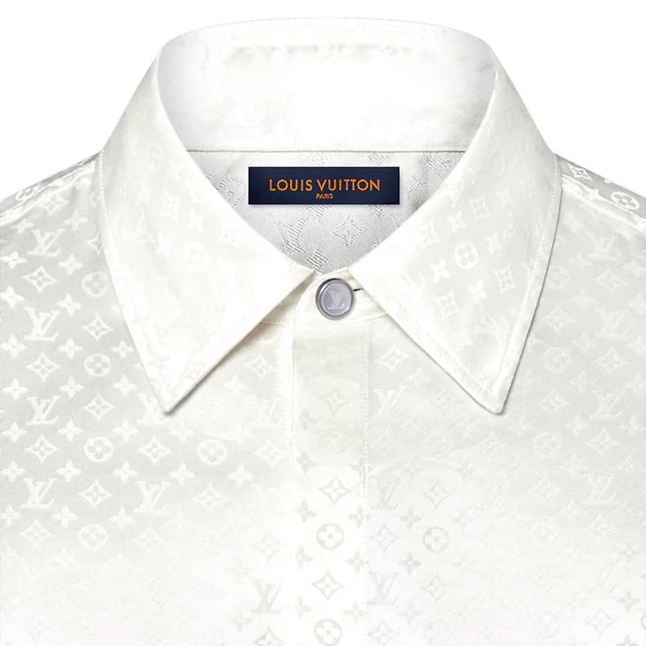 Louis Vuitton Mini Monogram Silk Evening Shirt - 37 S Size 38S - 3 Thumbnail