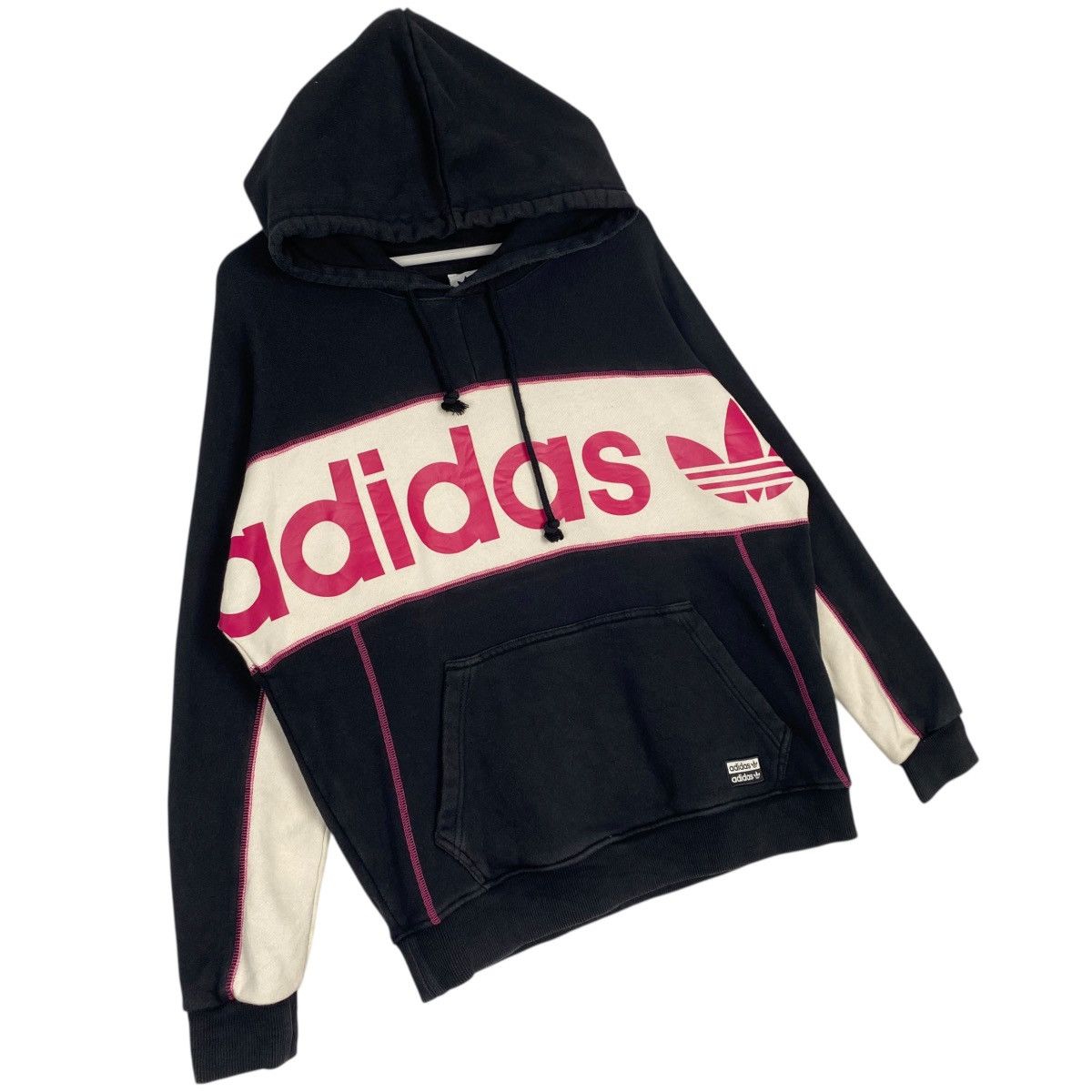 Other Vintage Adidas Full Zip Hoodie Sweater Black Big Logo Size US XS / EU 42 / 0 - 3 Thumbnail