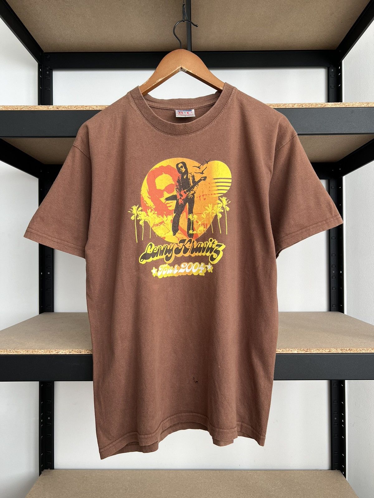 Band Tees Vintage 2004 Lenny Kravitz Tour Brown T-shirt Size US S / EU 44-46 / 1 - 1 Thumbnail