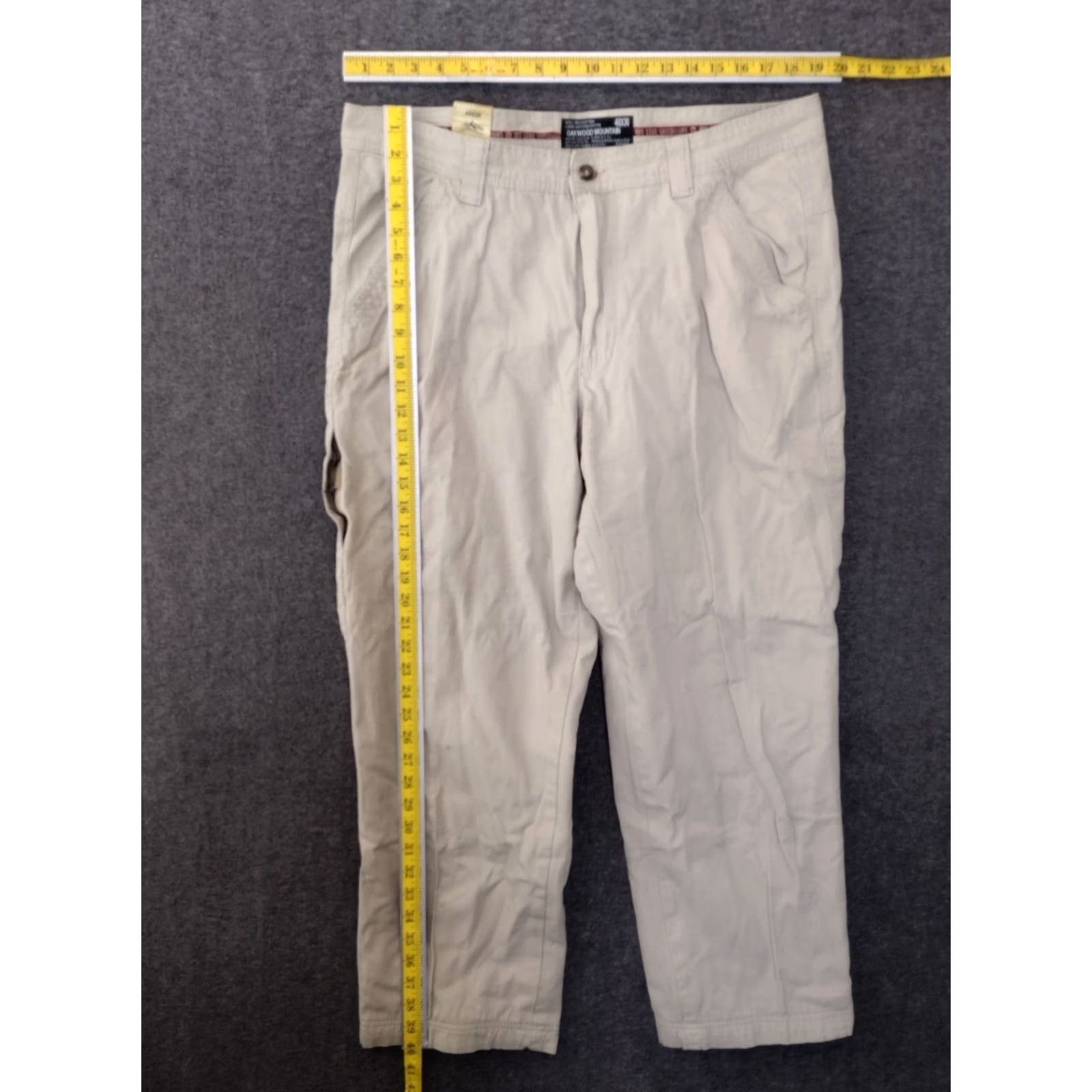 Vintage Oakwood Mountain Khakis Pants Mens 40x40 Tan Cotton Relaxed Fit Khakis Size US 40 / EU 56 - 4 Thumbnail