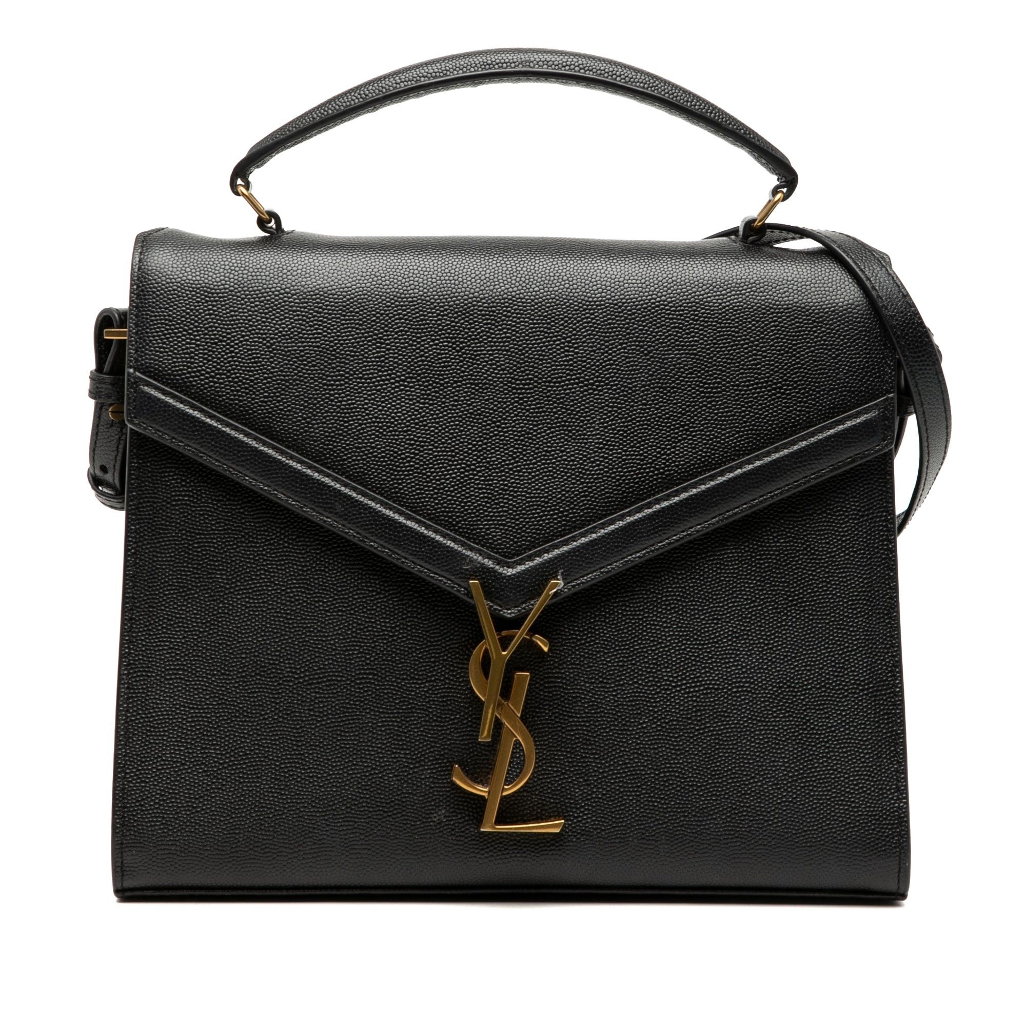Saint Laurent Paris Medium Grain de Poudre Classic Monogram Cassandra Top Handle Bag Size ONE SIZE - 1 Thumbnail