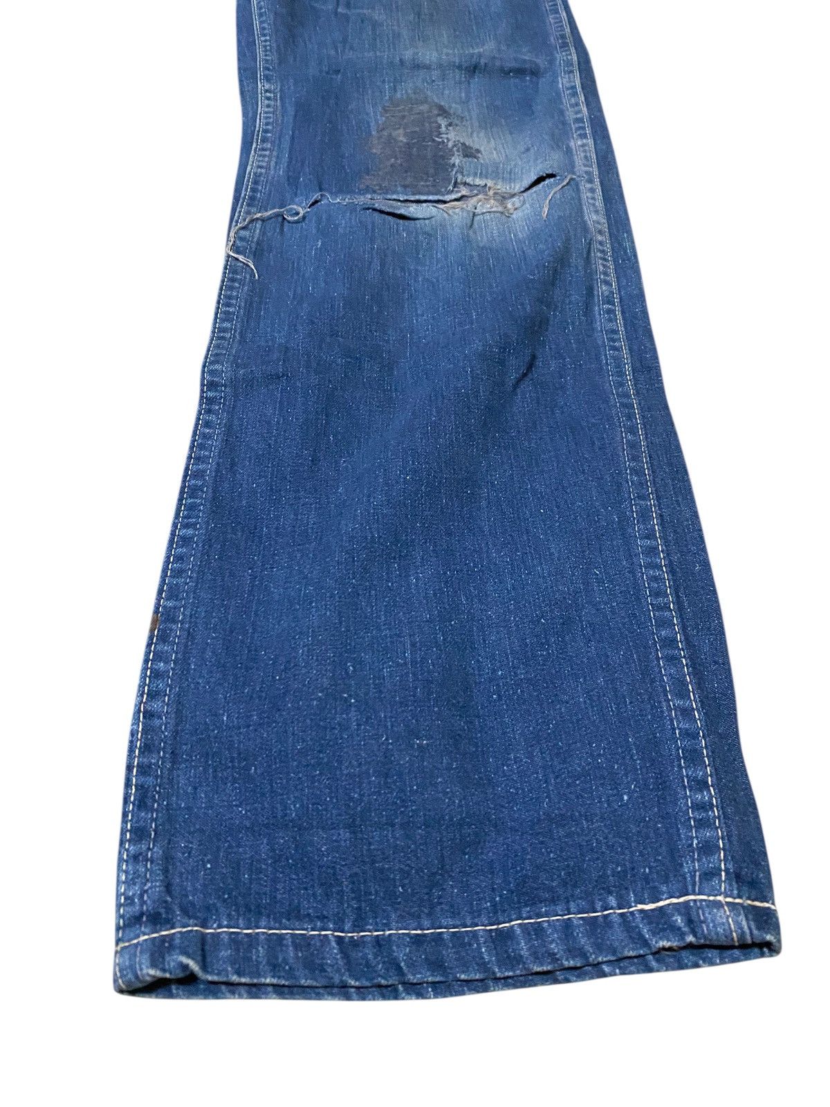 Original Montgomery Vintage 50s Montgomery 101 Power House Disstressed Jeans Size US 27 - 5 Thumbnail