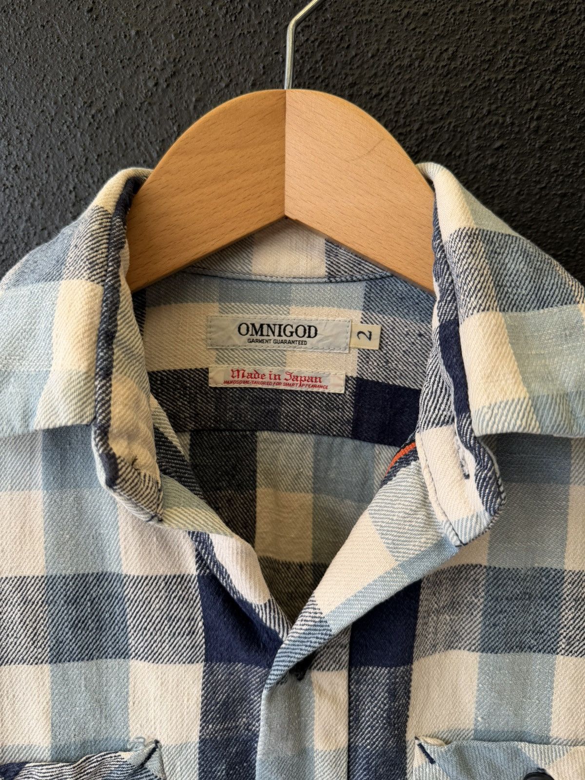 OMNIGOD OMNIGOD Selvedge Denim Plaid Flannel Shirt Size S / US 4 / IT 40 - 3 Thumbnail
