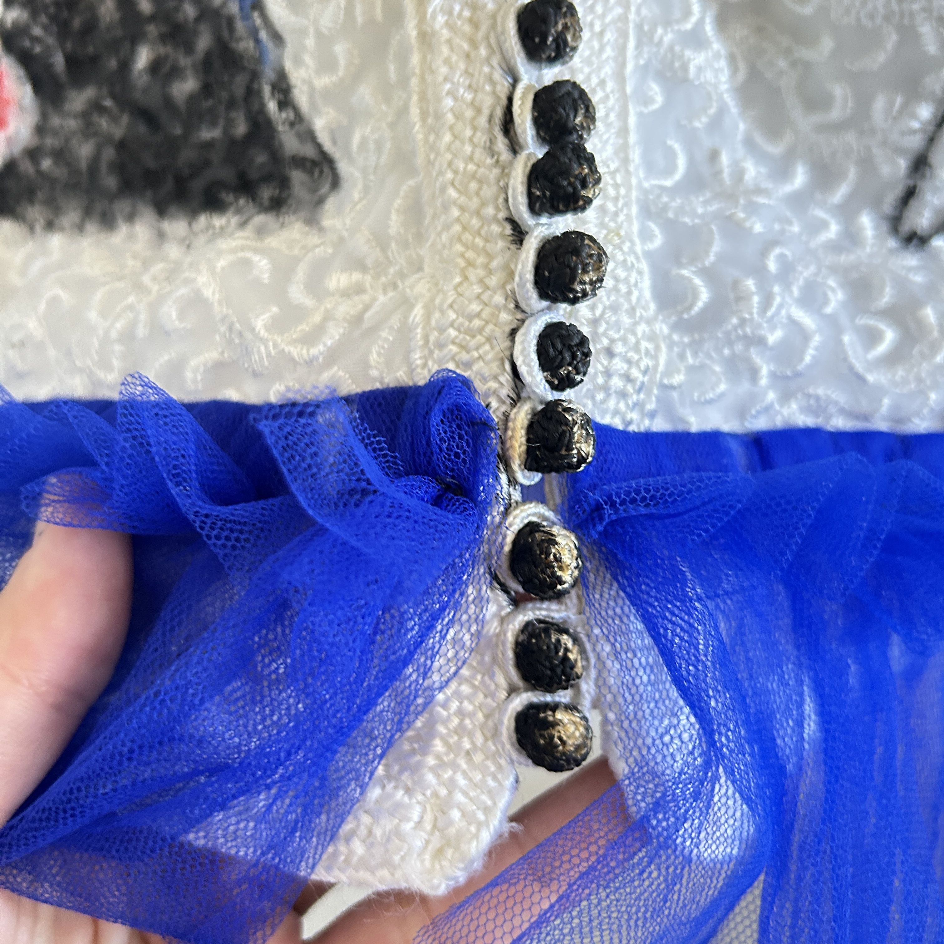 Custommade Hand Painted Playing Card Embroidered Tulle Vest Size M / US 6-8 / IT 42-44 - 10 Thumbnail