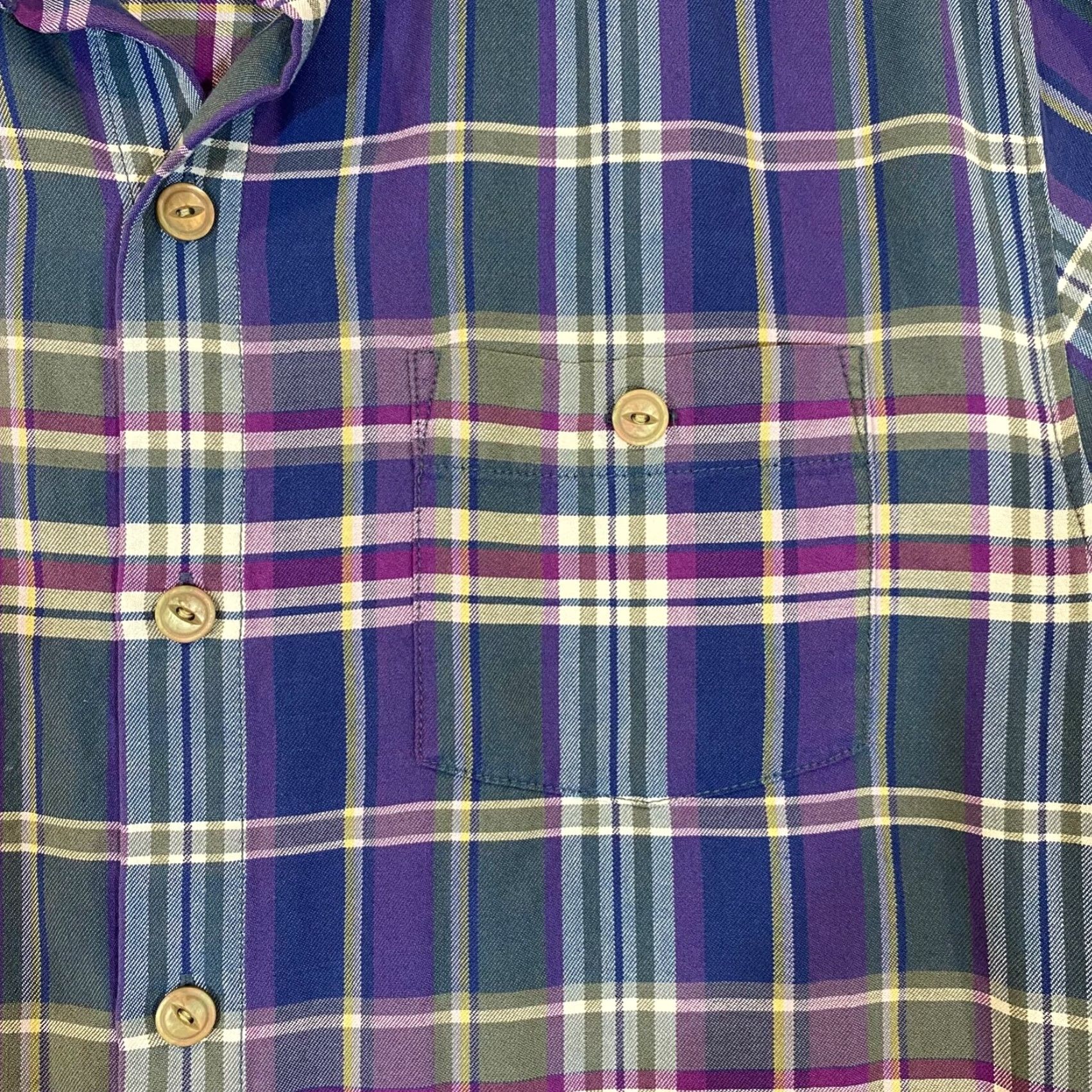 Tommy Bahama Tommy Bahama Shirt Mens Medium Multicolor Plaid 100% Silk Button Up Hawaiian Top Size US M / EU 48-50 / 2 - 4 Thumbnail