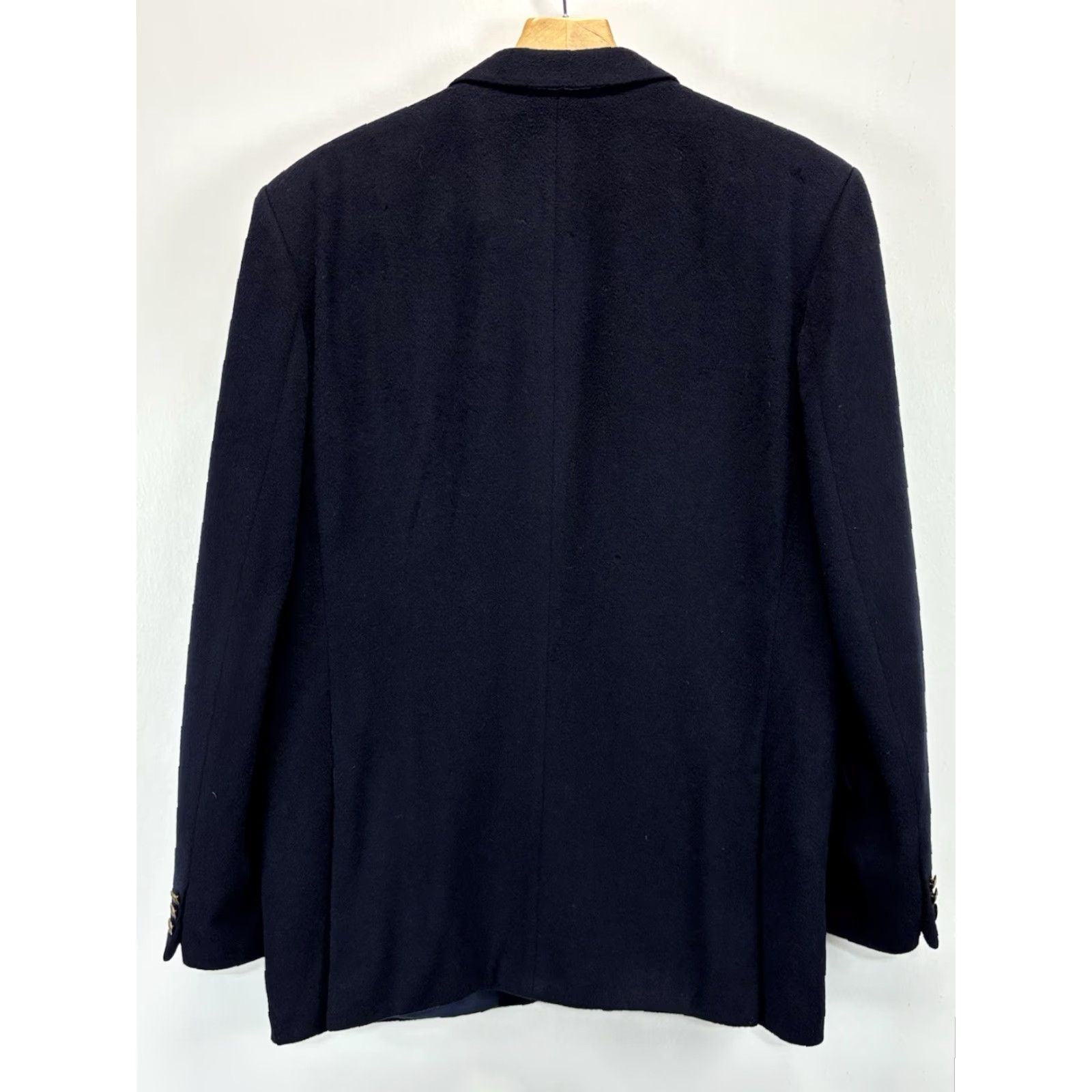 Vintage VINTAGE Carlo Boscani Blazer Mens 42L Navy Cashmere Long Solid Sport Coat Blazer Mens 42L Navy Cashmere Long Sports Men Size 42R - 2 Thumbnail