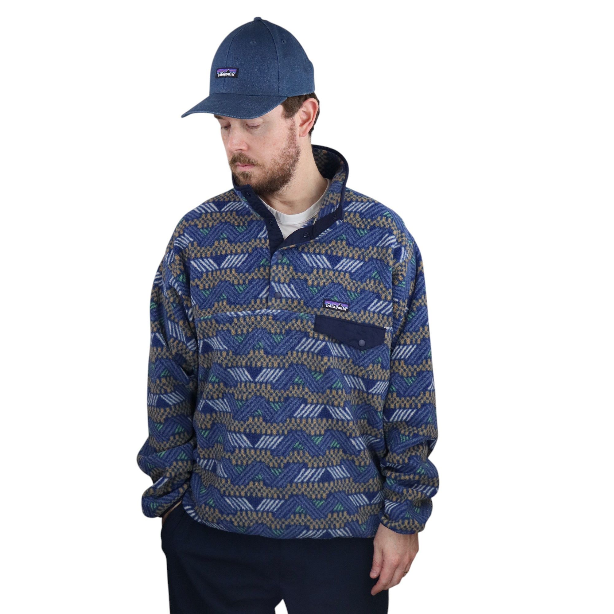 Patagonia Vintage Patagonia Baggy Aztec Tribal Fleece Jacket Men Large Size US L / EU 52-54 / 3 - 2 Thumbnail