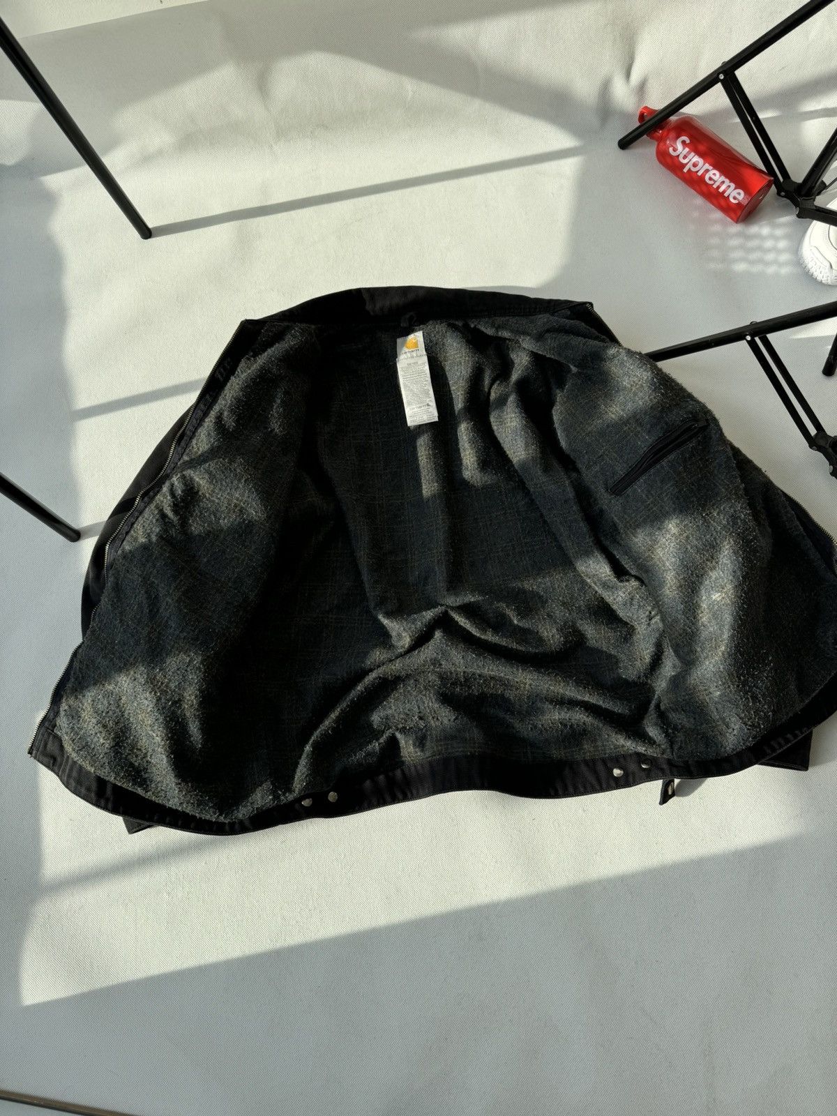Carhartt × Vintage Vintage Carhartt Detroit jacket Black 90s Archive Zip Up Size US L / EU 52-54 / 3 - 12 Thumbnail