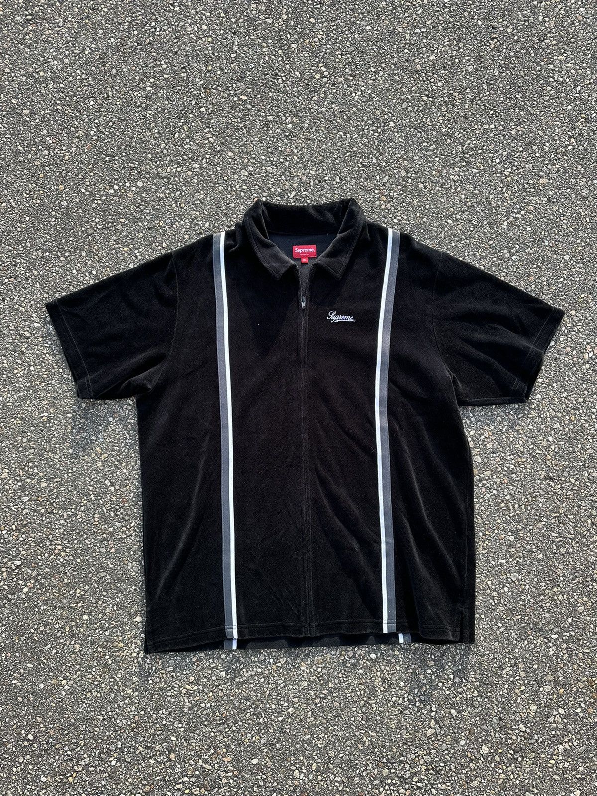 Supreme Supreme Velour Bowling Zipper T Shirt Size US XL / EU 56 / 4 - 1 Thumbnail