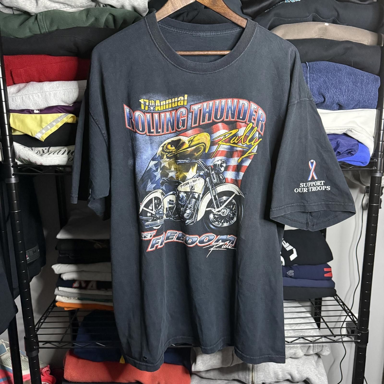 Designer Vintage 17th Annual Rolling Thunder Rally T-Shirt Size US XL / EU 56 / 4 - 1 Thumbnail