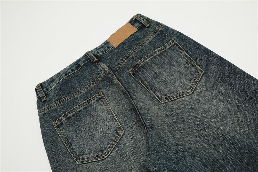 Jean Men's high street fashion punk distressed washed jeans Size US 32 / EU 48 - 5 Thumbnail