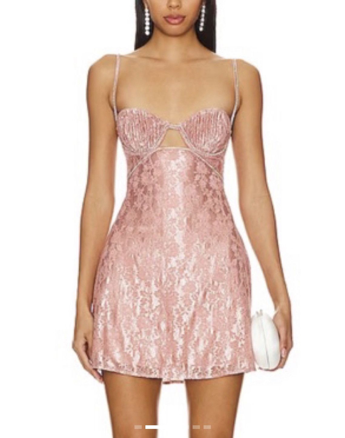 For Love & Lemons For Love & Lemons Shai Mini Dress Size L / US 10 / IT 46 - 1 Thumbnail
