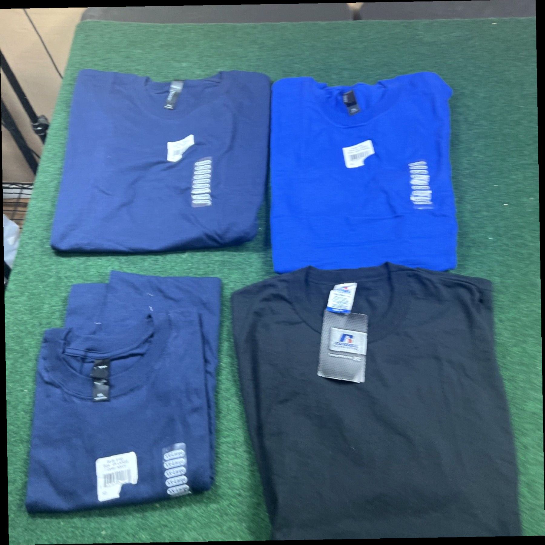 Hanes Four Blank T Shirts 3 Hanes Beefy 1 Russell Athletic 2XL Black Blue new W Tags Size US XXL / EU 58 / 5 - 1 Thumbnail