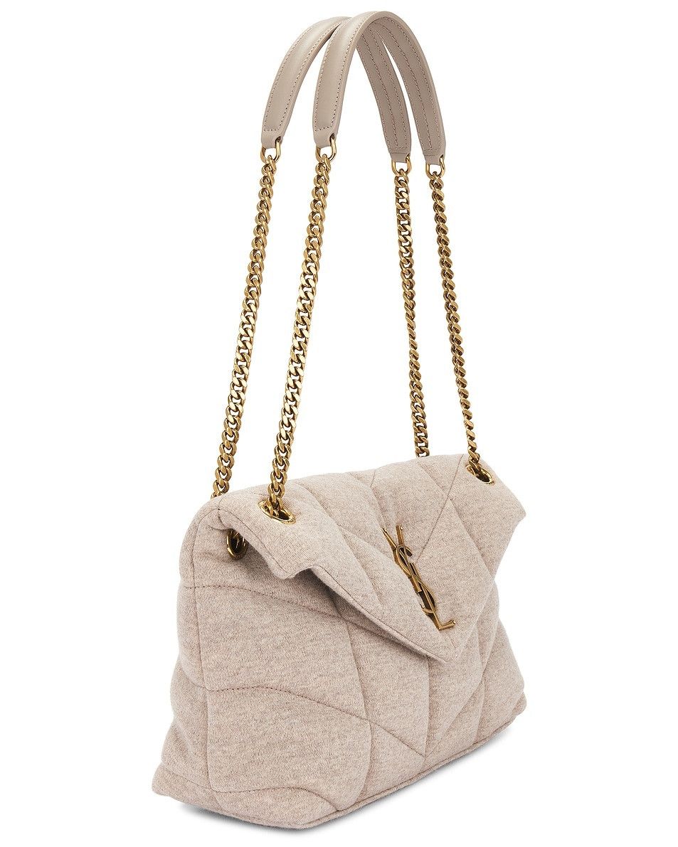Saint Laurent Paris o1b1hav110225 Size: OS / Small Puffer Chain Bag in Beige Size ONE SIZE - 4 Thumbnail