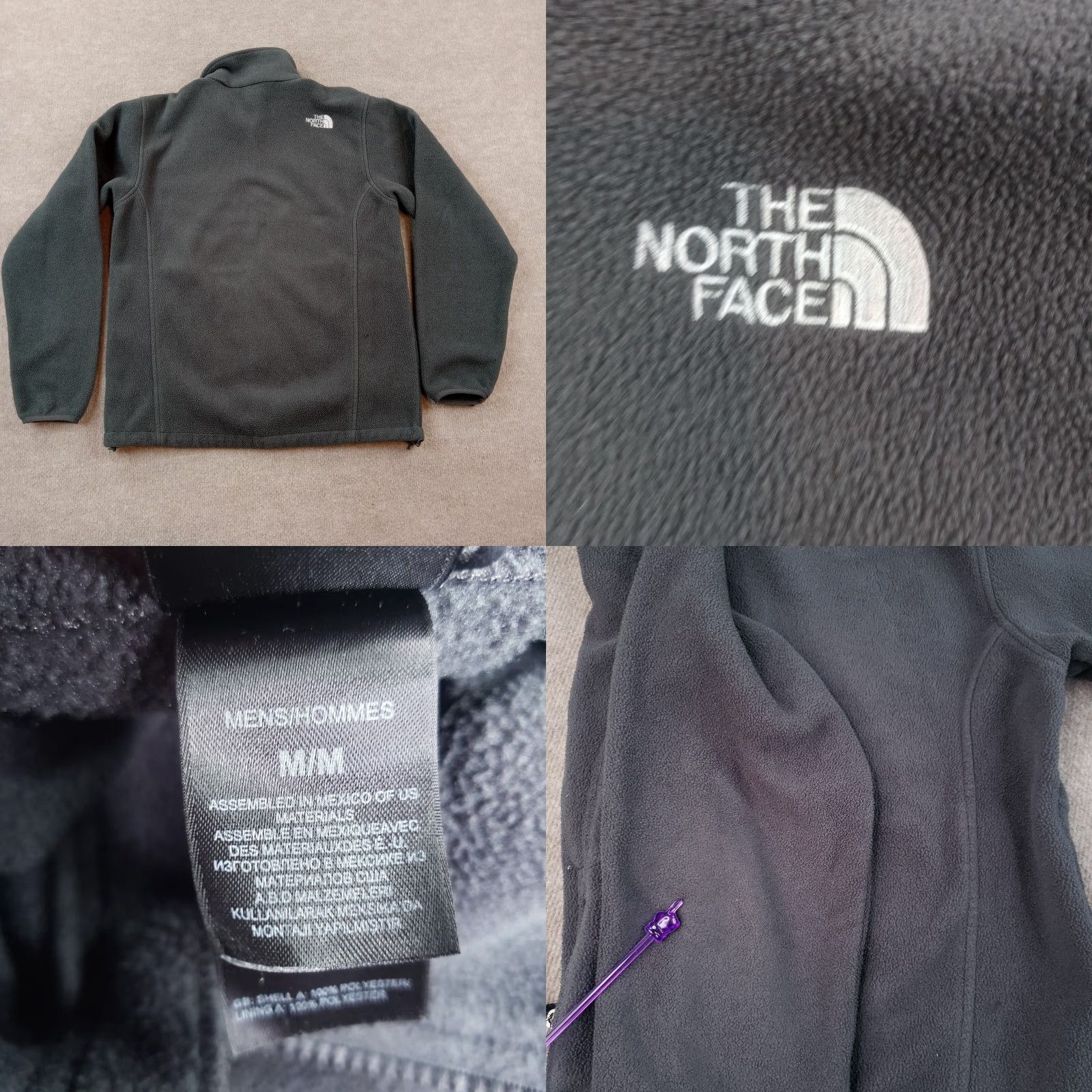The North Face The North Face Mens Medium Gray Full Zip Fleece Jacket Outdoor Bomber Size US M / EU 48-50 / 2 - 8 Thumbnail