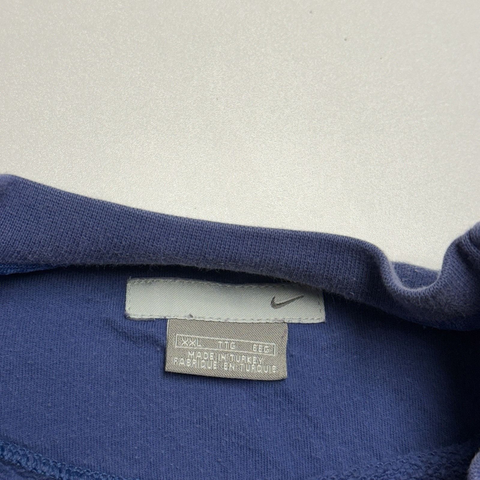 Nike Vintage Y2K Nike Sweatshirt Mens XXL 27x29.5 Blue Cut Neck Size US XXL / EU 58 / 5 - 11 Thumbnail