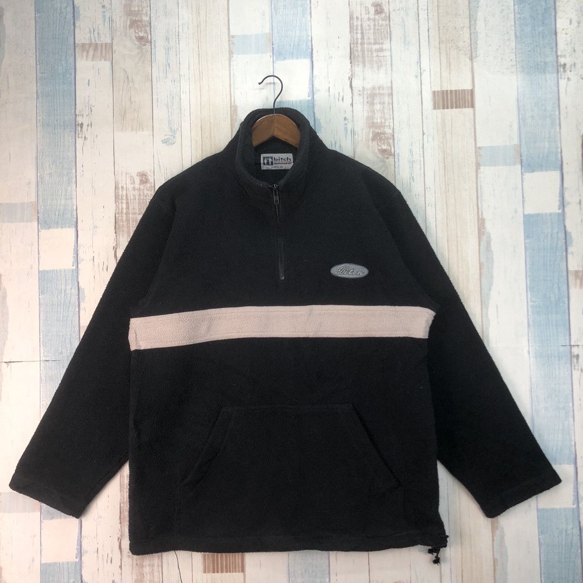 Japanese Brand × Vintage Vintage 90s Bitch Half Zip Fleece Size US M / EU 48-50 / 2 - 1 Thumbnail