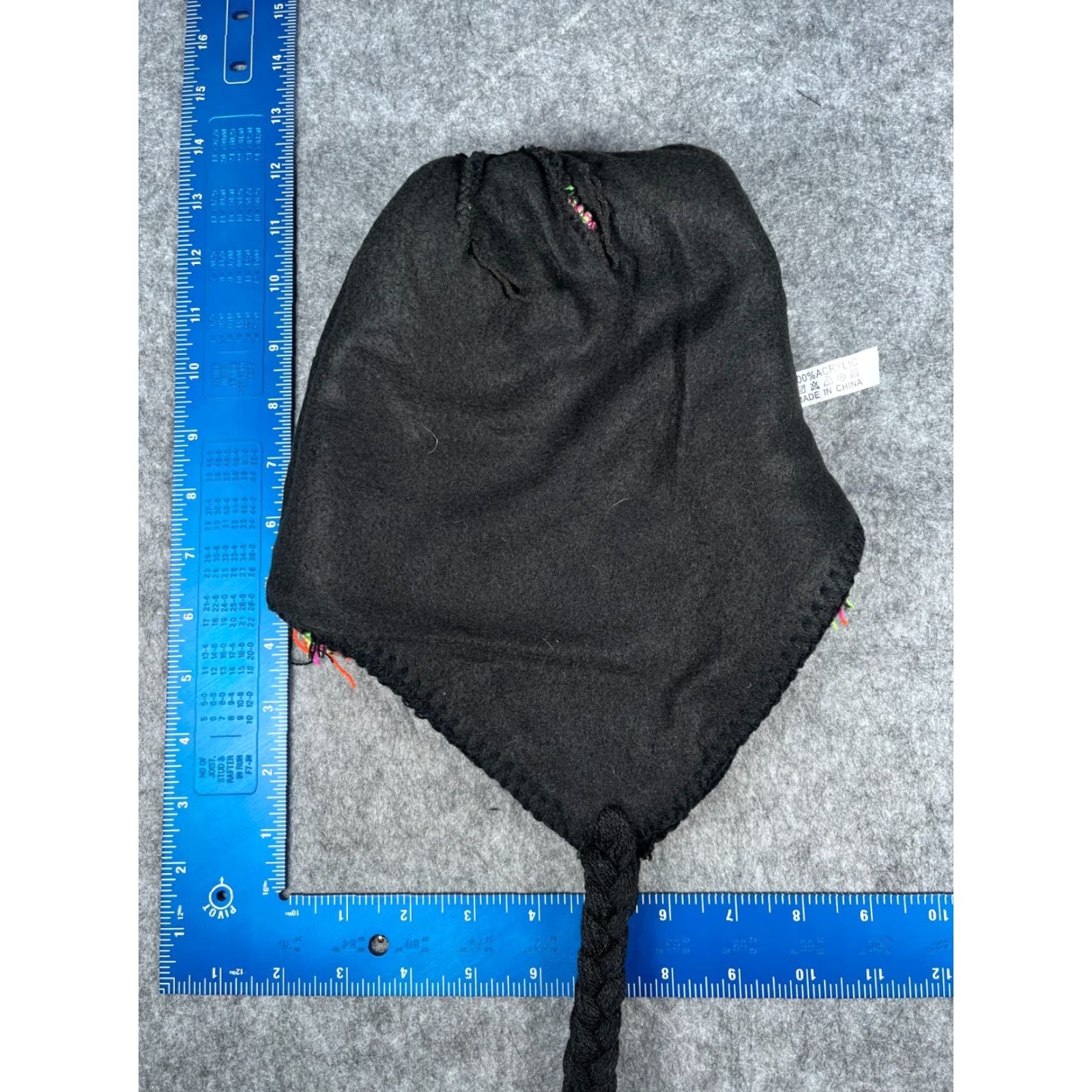 Vintage Black Green Fair Isle Beanie Hat Adult One Size Acrylic Knit Ear Flap Outdoor Ski Unisex Size ONE SIZE - 5 Thumbnail