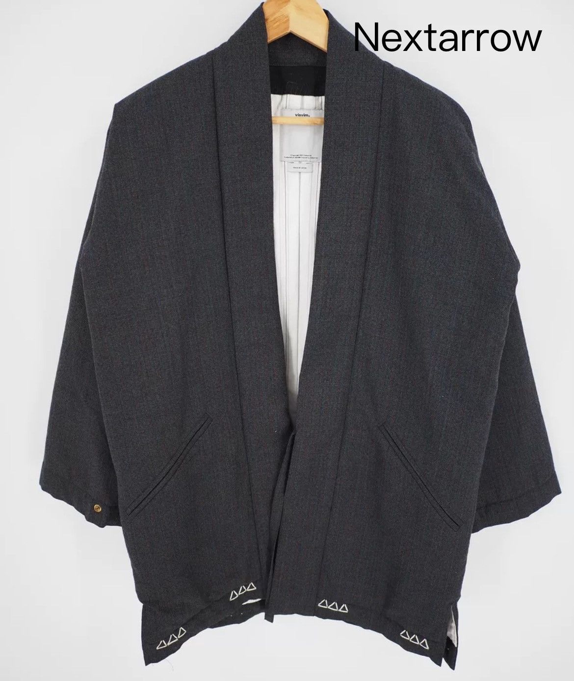 Visvim VISVIM dark gray striped wool blended cotton robe Size US S / EU 44-46 / 1 - 1 Thumbnail
