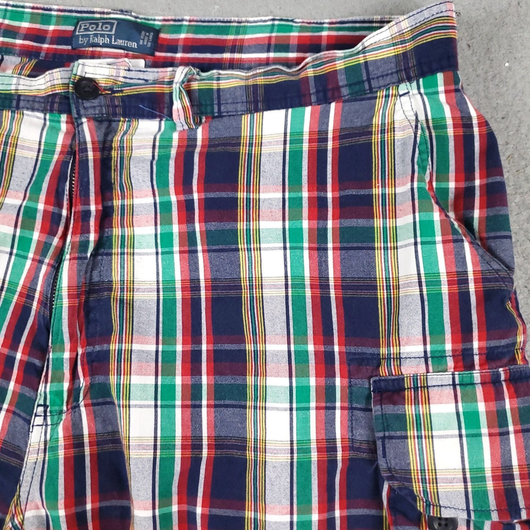 Ralph Lauren VINTAGE Ralph Lauren Cargo Shorts Mens 42 Blue Plaid Casual Outdoor Hiking Camping Size US 42 / EU 58 - 3 Thumbnail