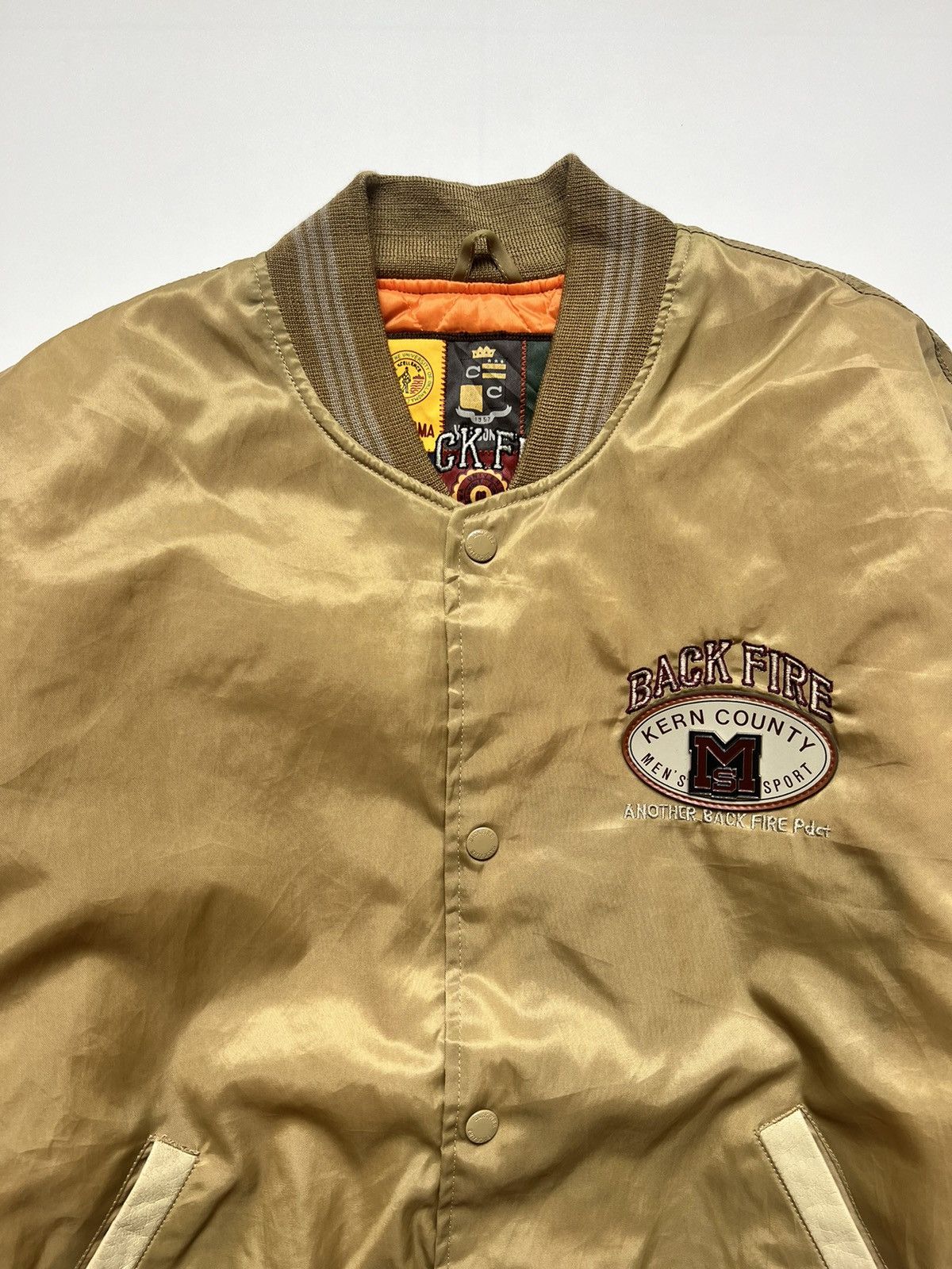 Japanese Brand Vintage Back Fire Kern Country Men's Sport Bomber Jacket Size US L / EU 52-54 / 3 - 6 Thumbnail