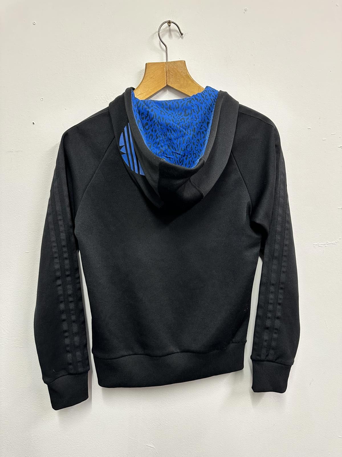 Adidas Adidas Black and Blue Hooded Zip-Up Jacket Size ONE SIZE - 2 Thumbnail