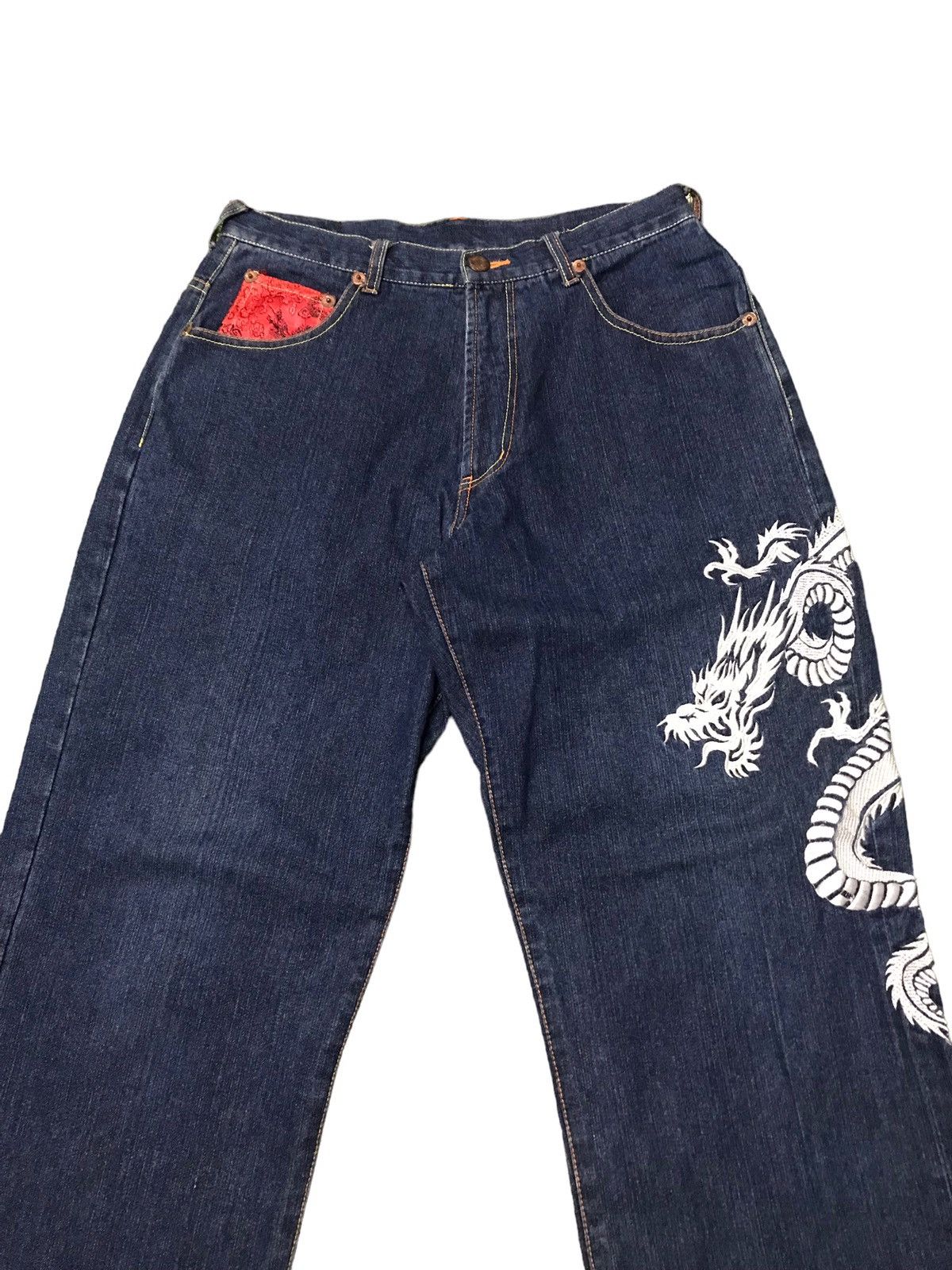 Dogtown VERY RARE🔥 Dogtown Black Dragon Embroidery Baggy Jeans Size US 32 / EU 48 - 2 Thumbnail