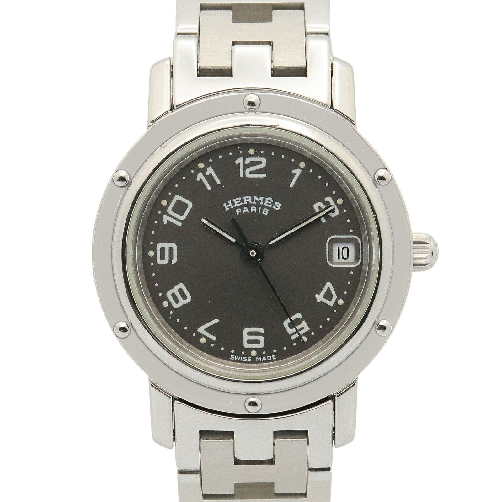 Hermes Hermes Hermes Clipper Stainless Steel Watch Metal Quartz CL4.210 DUTY FREE for USA Size ONE SIZE - 1 Thumbnail