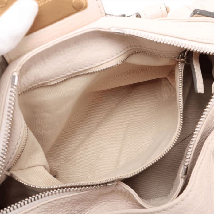 Chloe Paddington Leather Handbag Ivory Size ONE SIZE - 9 Thumbnail
