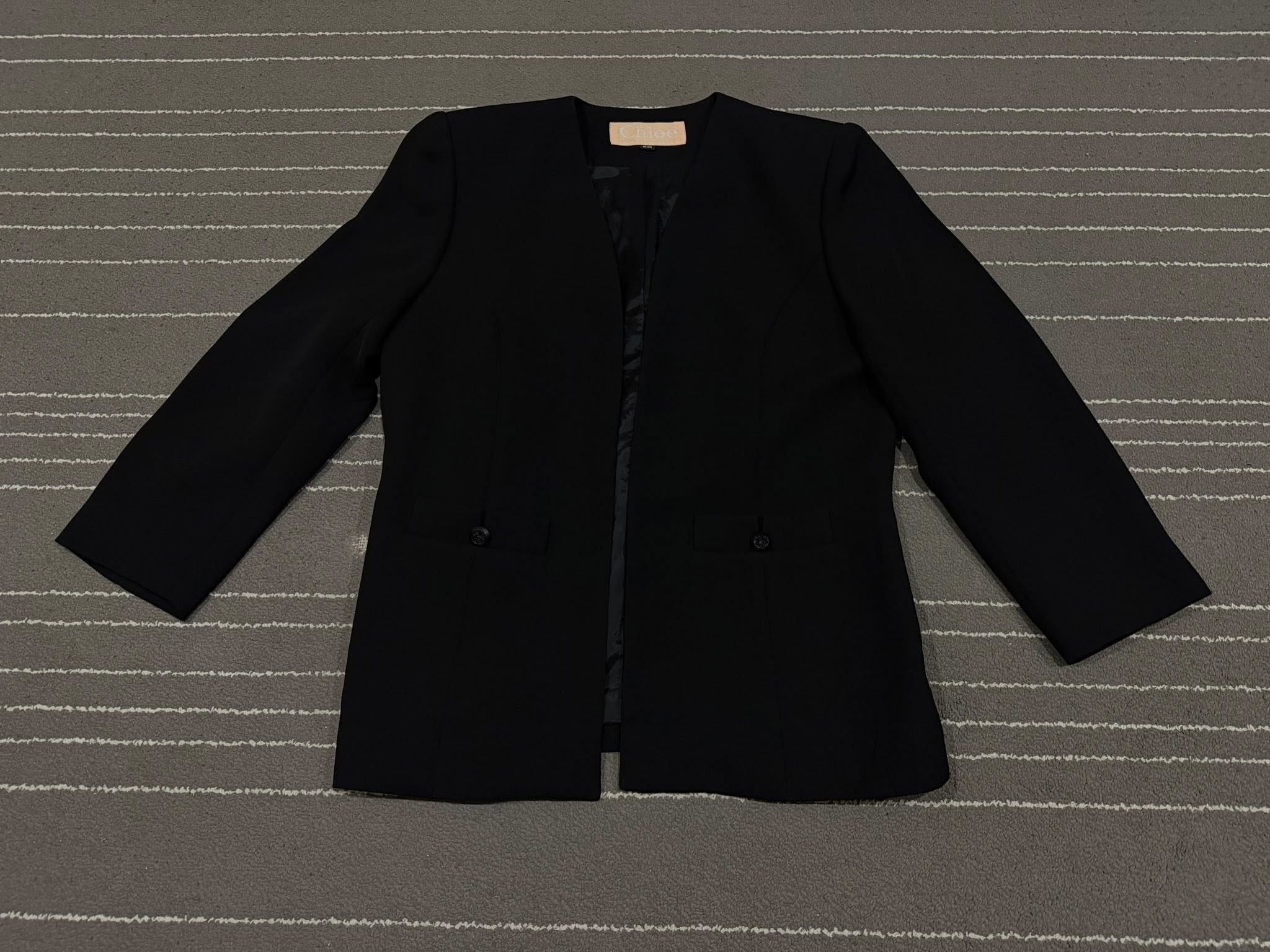 Chloe BLACK FORMAL designer BLAZER XS 8136