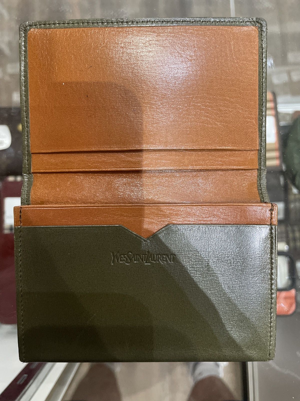 Yves Saint Laurent Yves Saint Laurent Coin Wallet Olive Size ONE SIZE - 4 Thumbnail