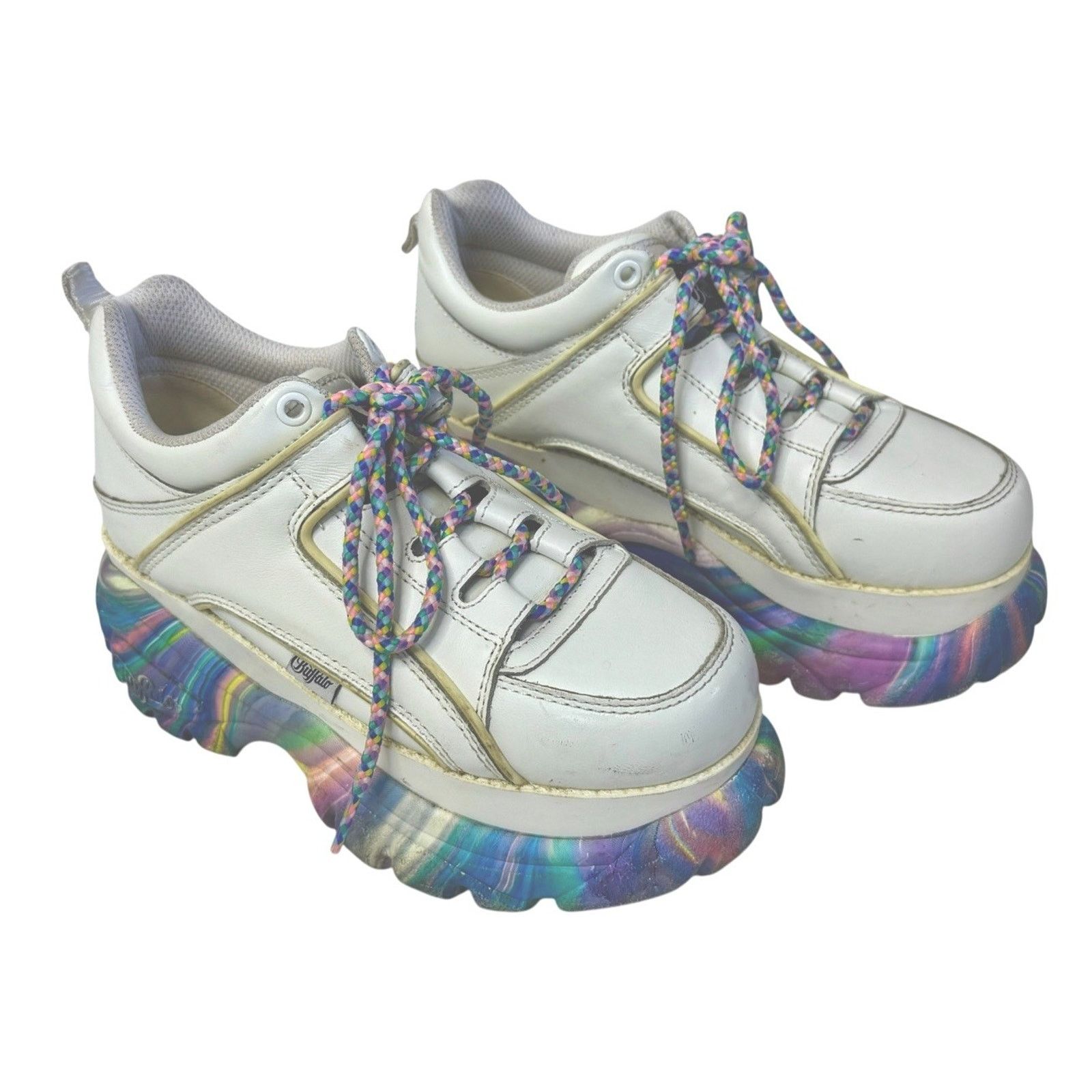 Dolls Kill DOLLSKILL BUFFALO LONDON Rainbow Chunky Platform Sneakers 36 Size US 5.5 / IT 35.5 - 2 Thumbnail