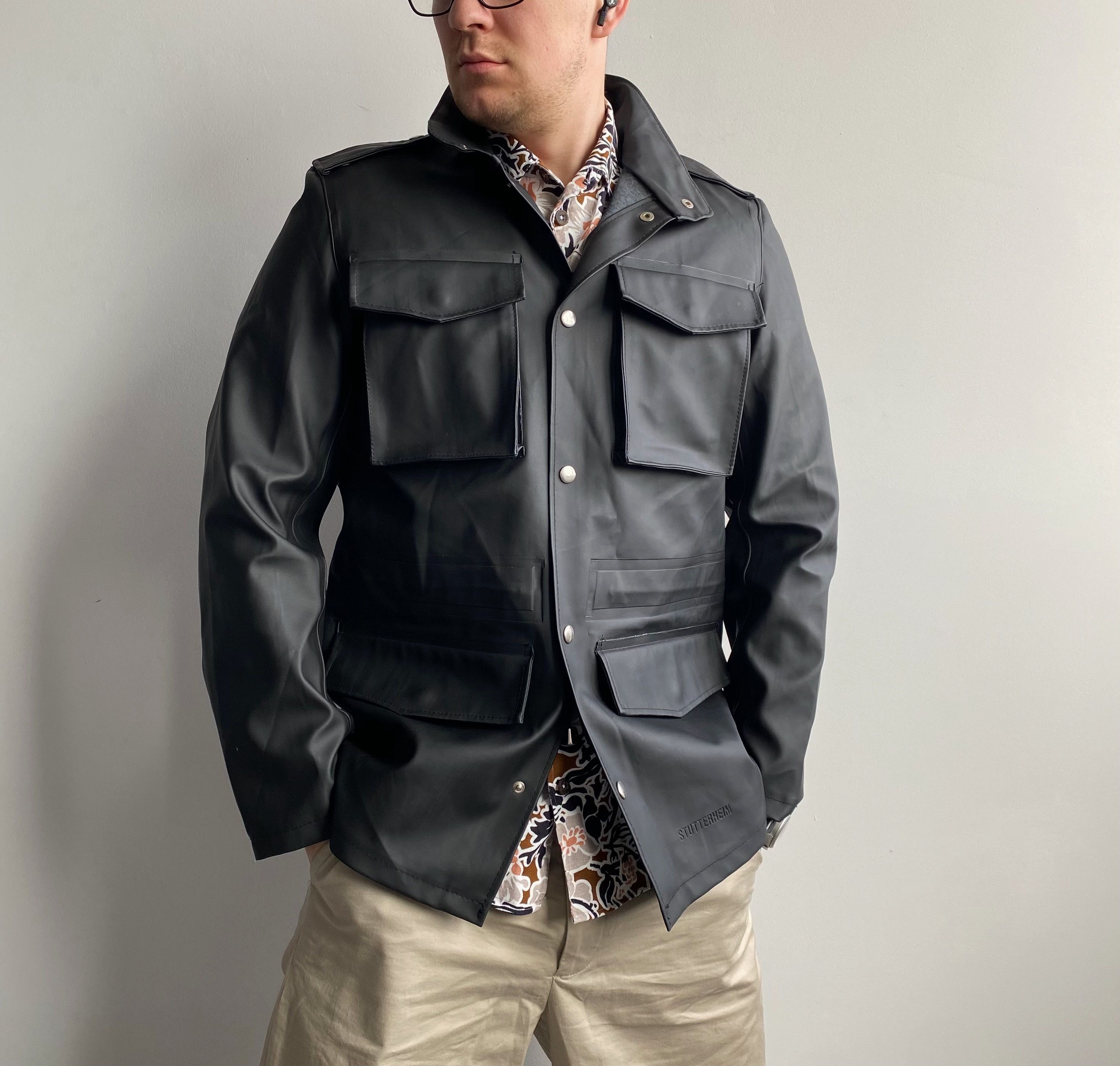 Stutterheim STUTTERHEIM Stockholm M-65 Rain Coat Black Size US M / EU 48-50 / 2 - 1 Thumbnail