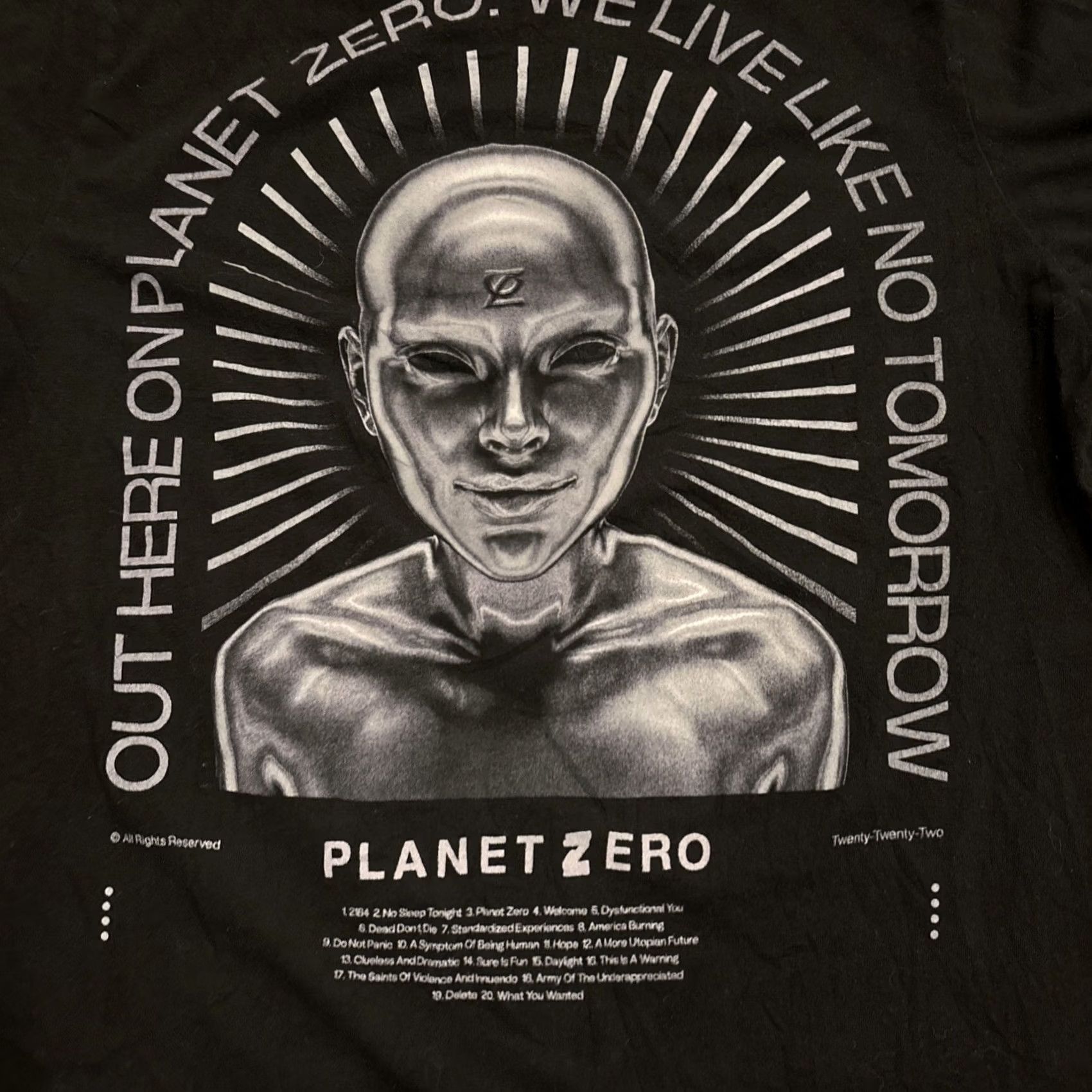 Vintage Shinedown Planet Zero Concert Tee 2022 We Live Like No Tomorrow T-Shirt L Women Black Mens? Size L / US 10 / IT 46 - 7 Thumbnail