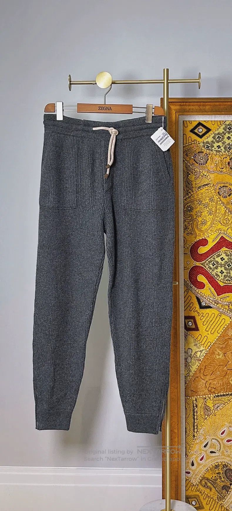 Brunello Cucinelli size M English Ribbed Cashmere Jogger Pa