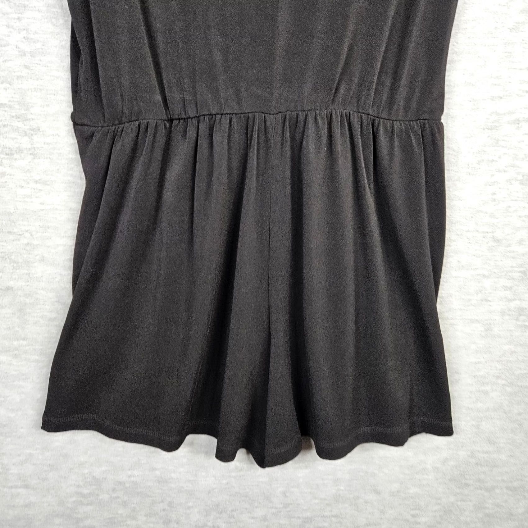 BCBGeneration BCBGGeneration Jumpsuits Women Black Surplice V-neck L Sleeveless Knit Polyester Spandex Size 36" / US 14 / IT 50 - 6 Thumbnail