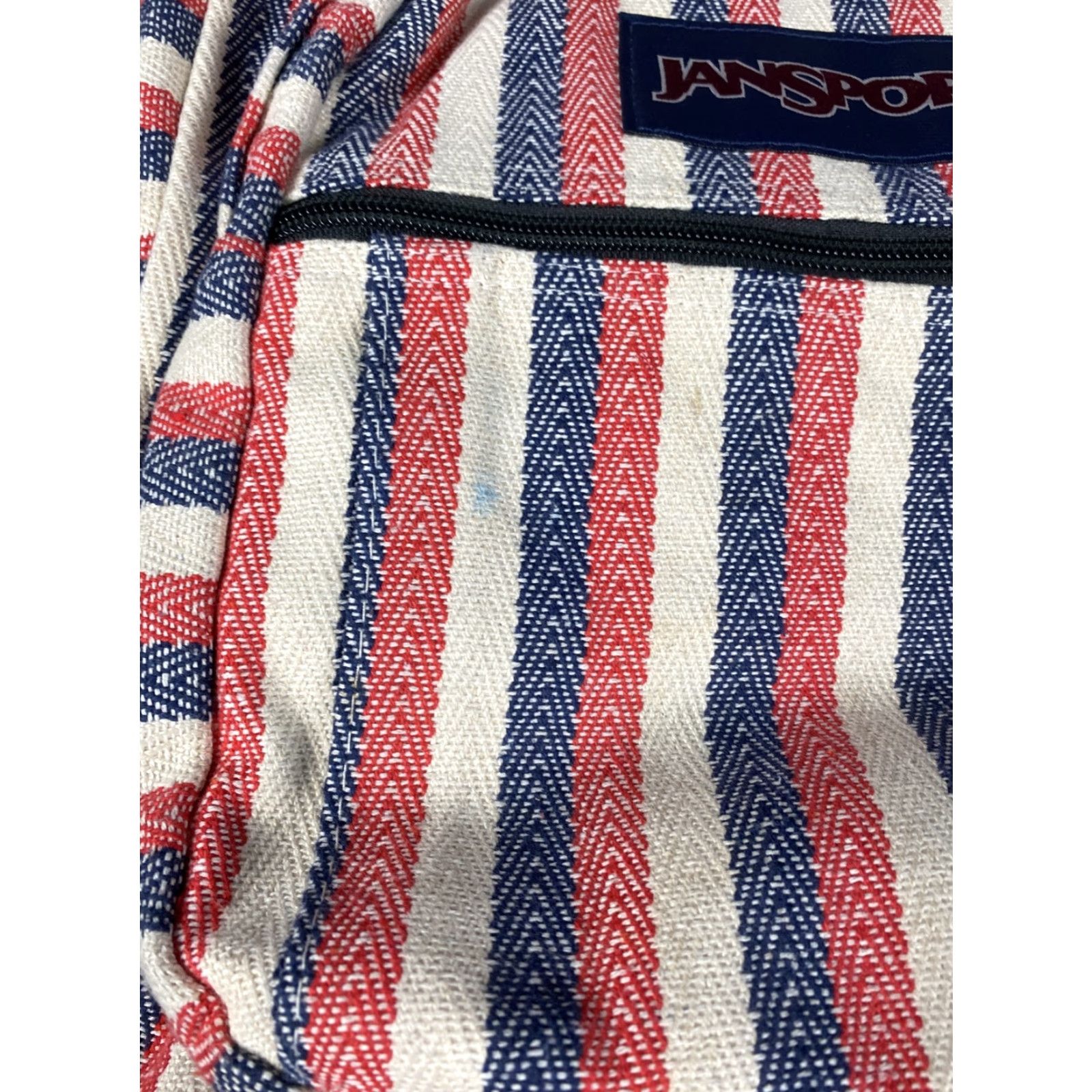 Jansport VINTAGE JanSport Big Student Backpack Red White & Blue Tweed Heavy USA Backpack Men Blue Tweed USA Sports Men's Backpack Size ONE SIZE - 3 Thumbnail