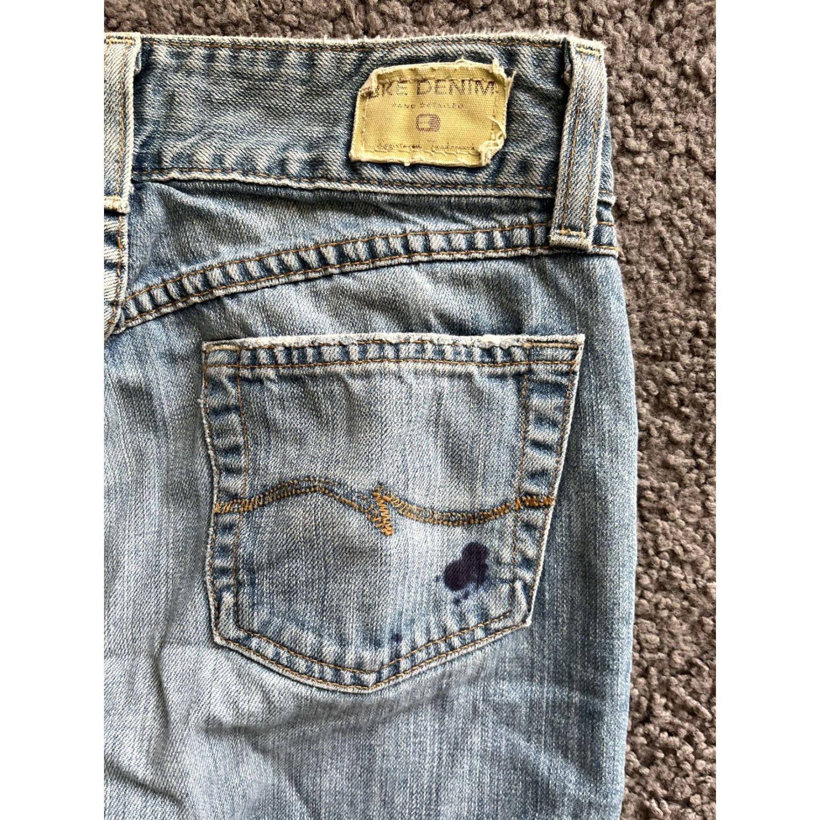 BKE VINTAGE Buckle BKE Jeans Culture Bootcut Women 28R 28x31 Denim Blue 98%Cotton 2%Spandex Distressed Thick Stitch Pockets Size 28" / US 6 / IT 42 - 3 Thumbnail