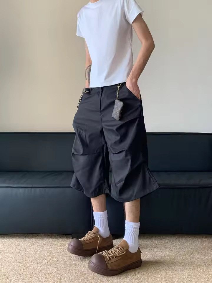 Japanese Brand Loose high street wide leg denim shorts Size US 29 - 4 Thumbnail