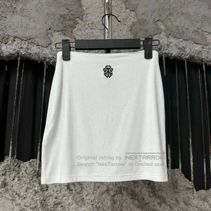 Chrome Hearts Chrome Hearts White Cotton A-Line Skirt XS . Size 22" - 2 Thumbnail