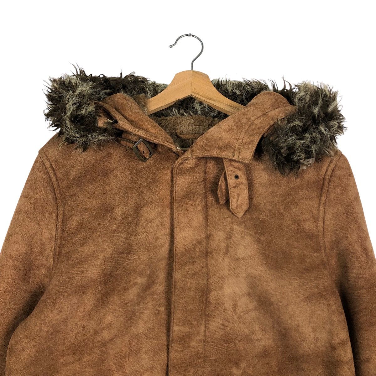 Japanese Brand 🔥90’s Vintage Carter’s Moleskin Leather Mink Fur Hoodie Size US L / EU 52-54 / 3 - 3 Thumbnail