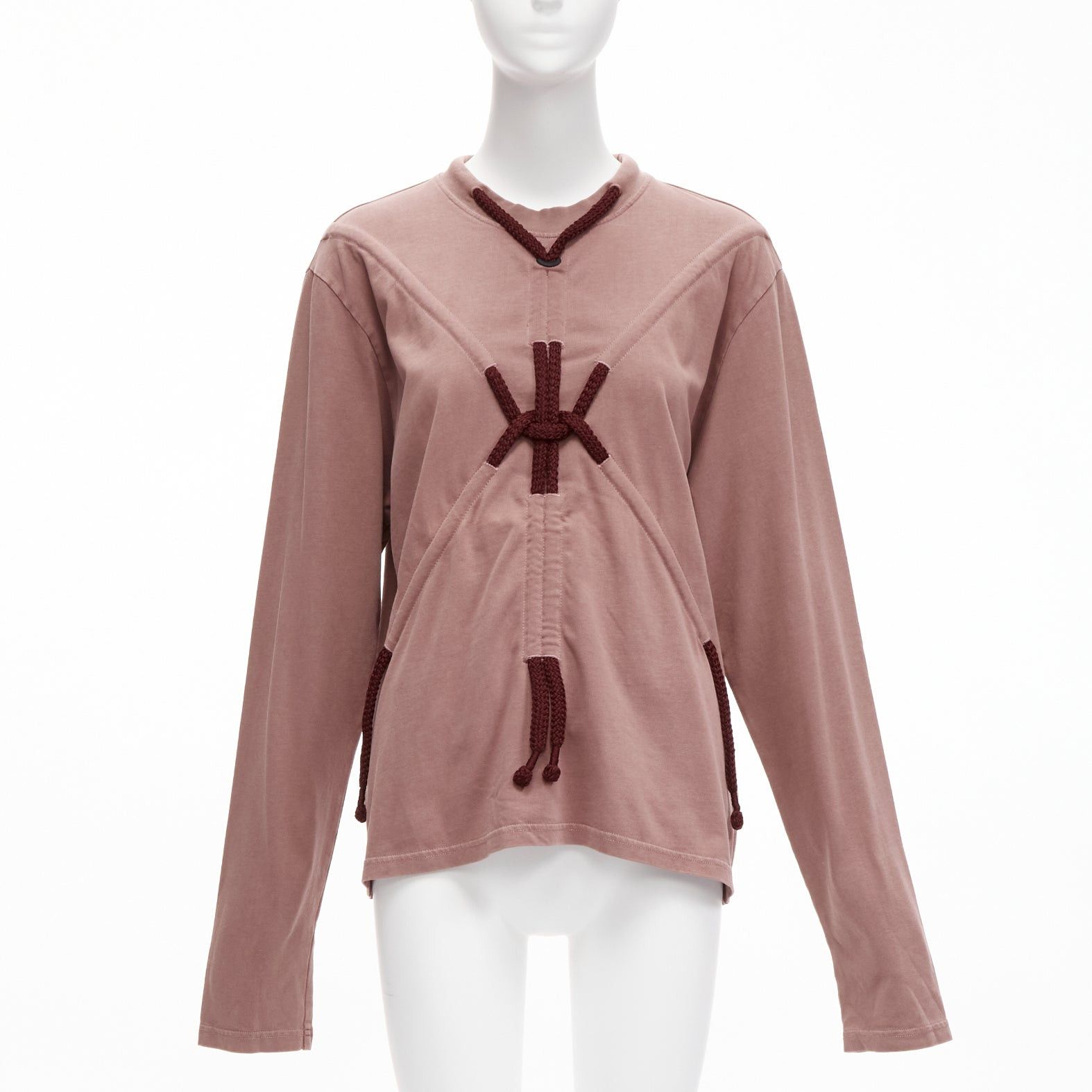 Craig Green CRAIG GREEN burgundy drawstring rope detail long sleeve tshirt S Size S / US 4 / IT 40 - 1 Thumbnail