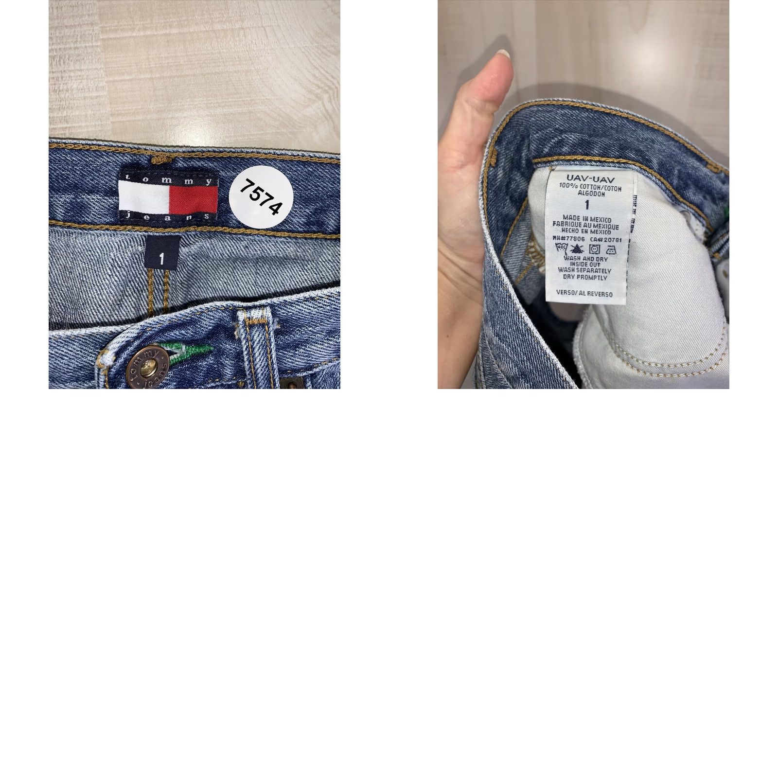 Tommy Hilfiger VINTAGE Tommy Hilfiger Denim Shorts Patch Large Logo Womens Size 1-7574 Blue 1990s Size 25" / US 0 / IT 36 - 8 Thumbnail